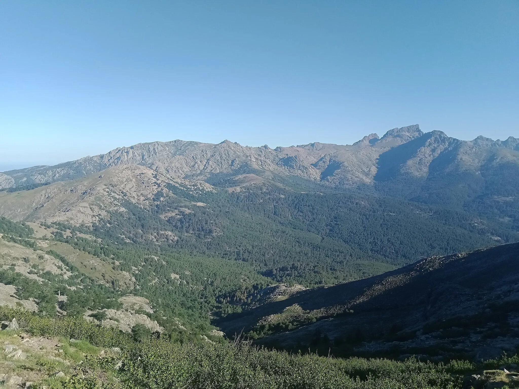 Photo showing: Le col de Vergio vu depuis u Tritore, Albertacce, Haute-Corse, France