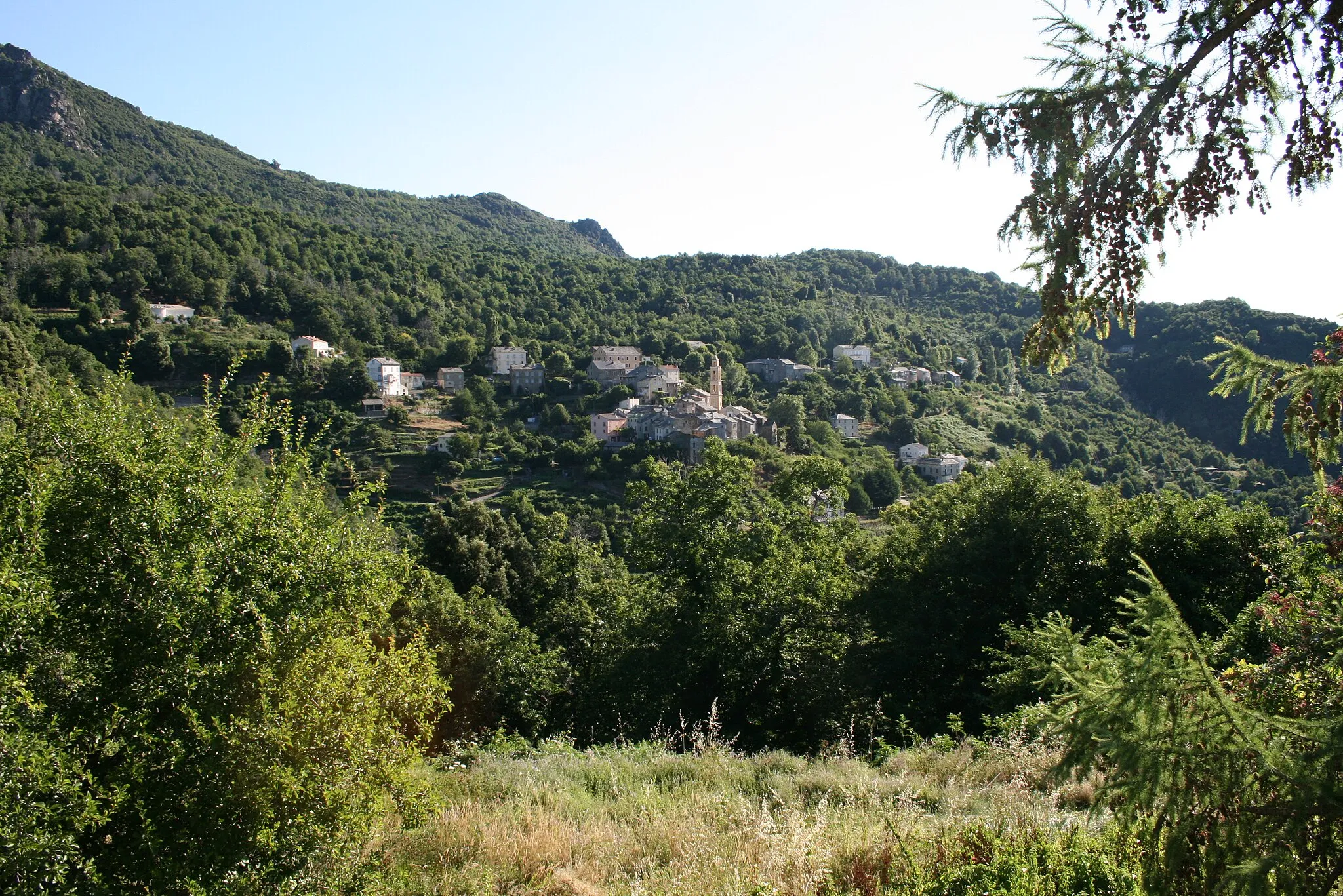Photo showing: Silvareccio, Ampugnani (Corse) - Vue du village depuis Piano.