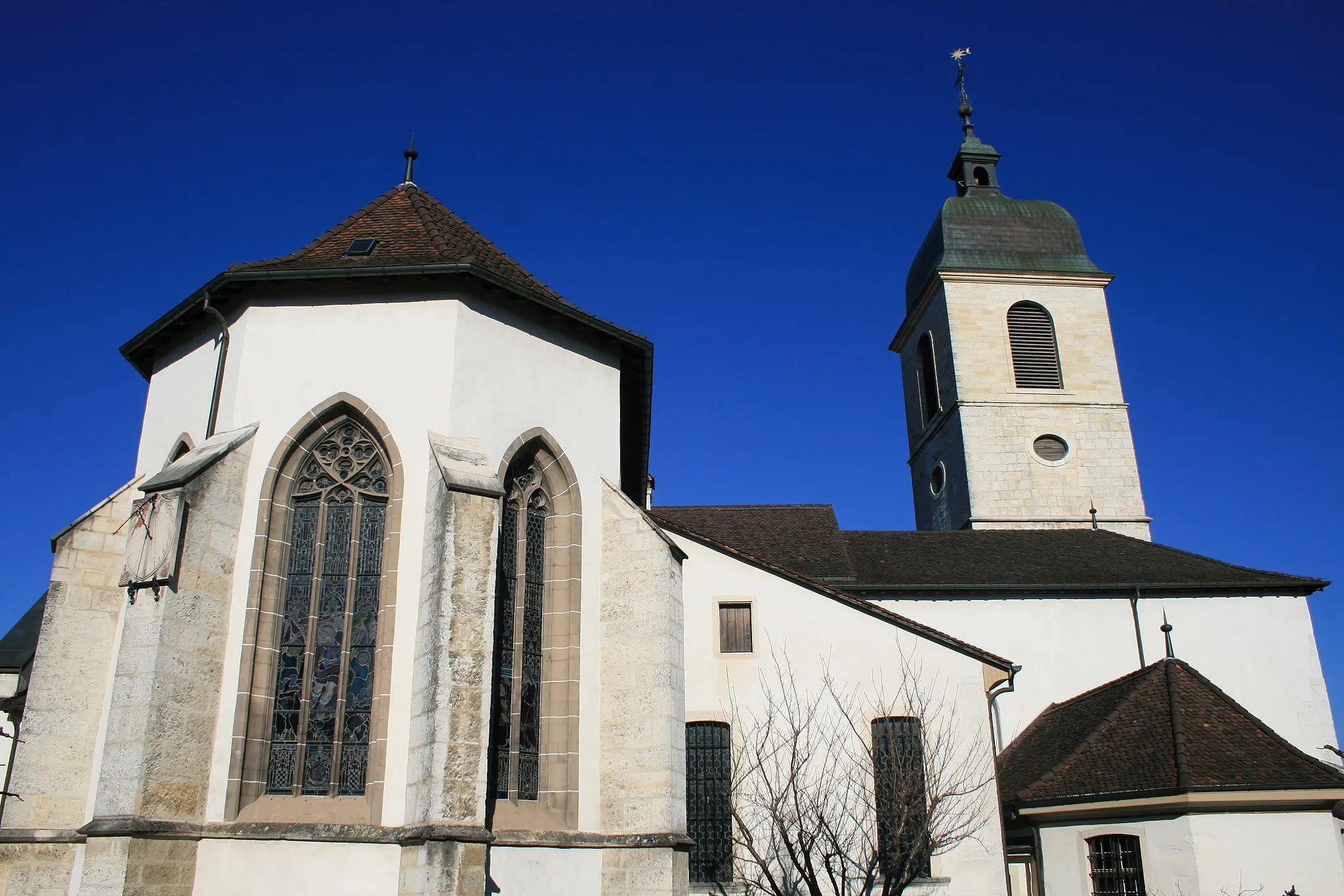 Photo showing: Church St. Pierre in Porrentruy JU, Switzerland