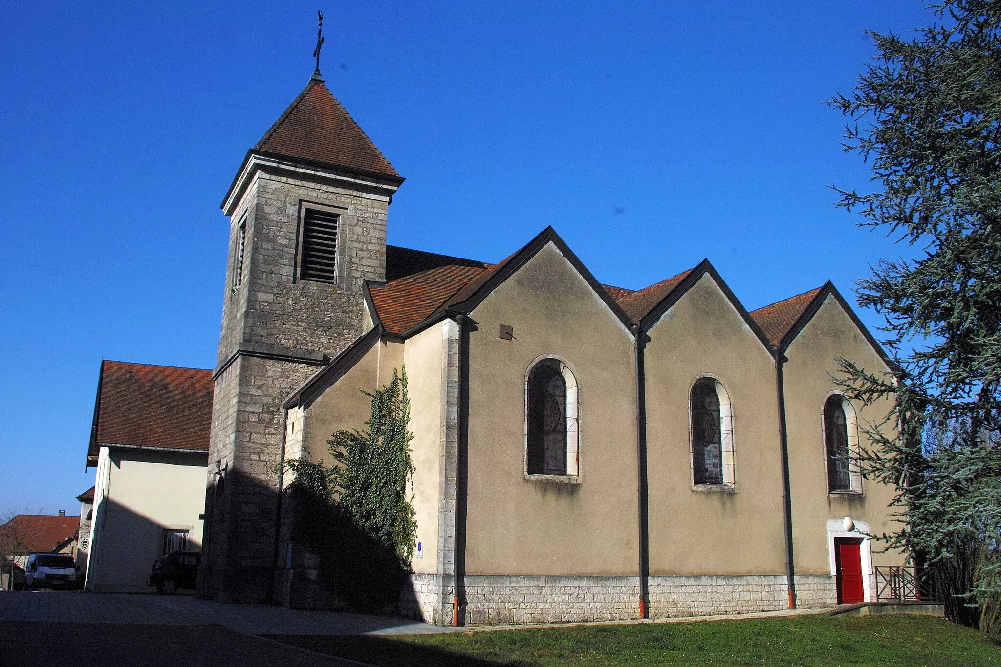 Photo showing: image montrant une photographie prise à Devecey ː l'Église Saint-Lazare