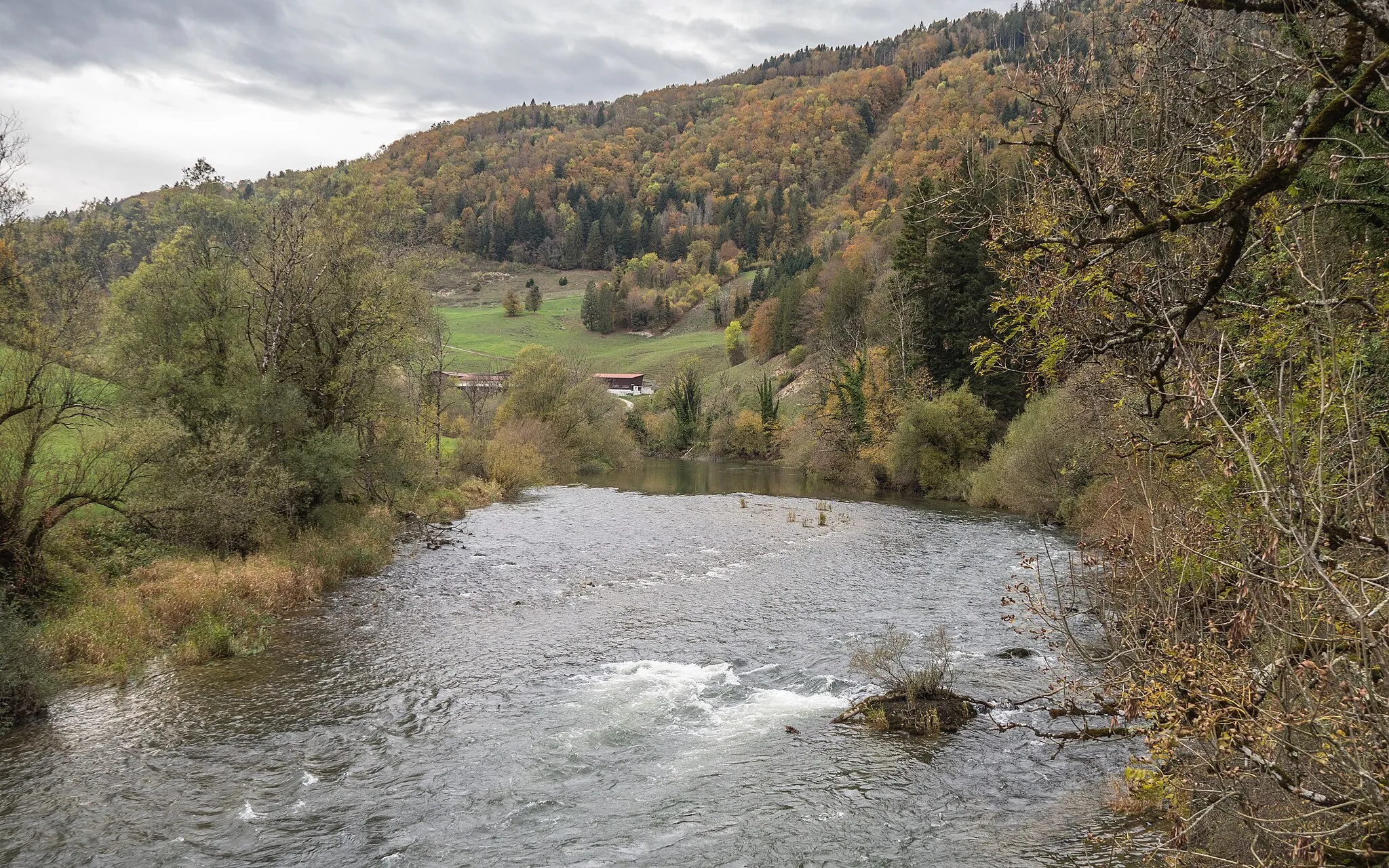 Photo showing: Alluvial Site on the Doubs River, Clos du Doubs, Canton of Jura, Switzerland