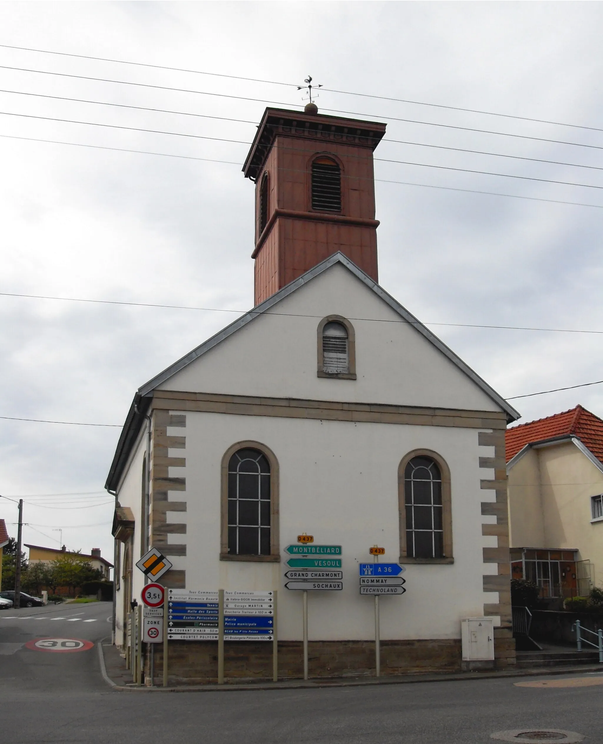 Photo showing: Le temple protestant à Vieux-Charmont