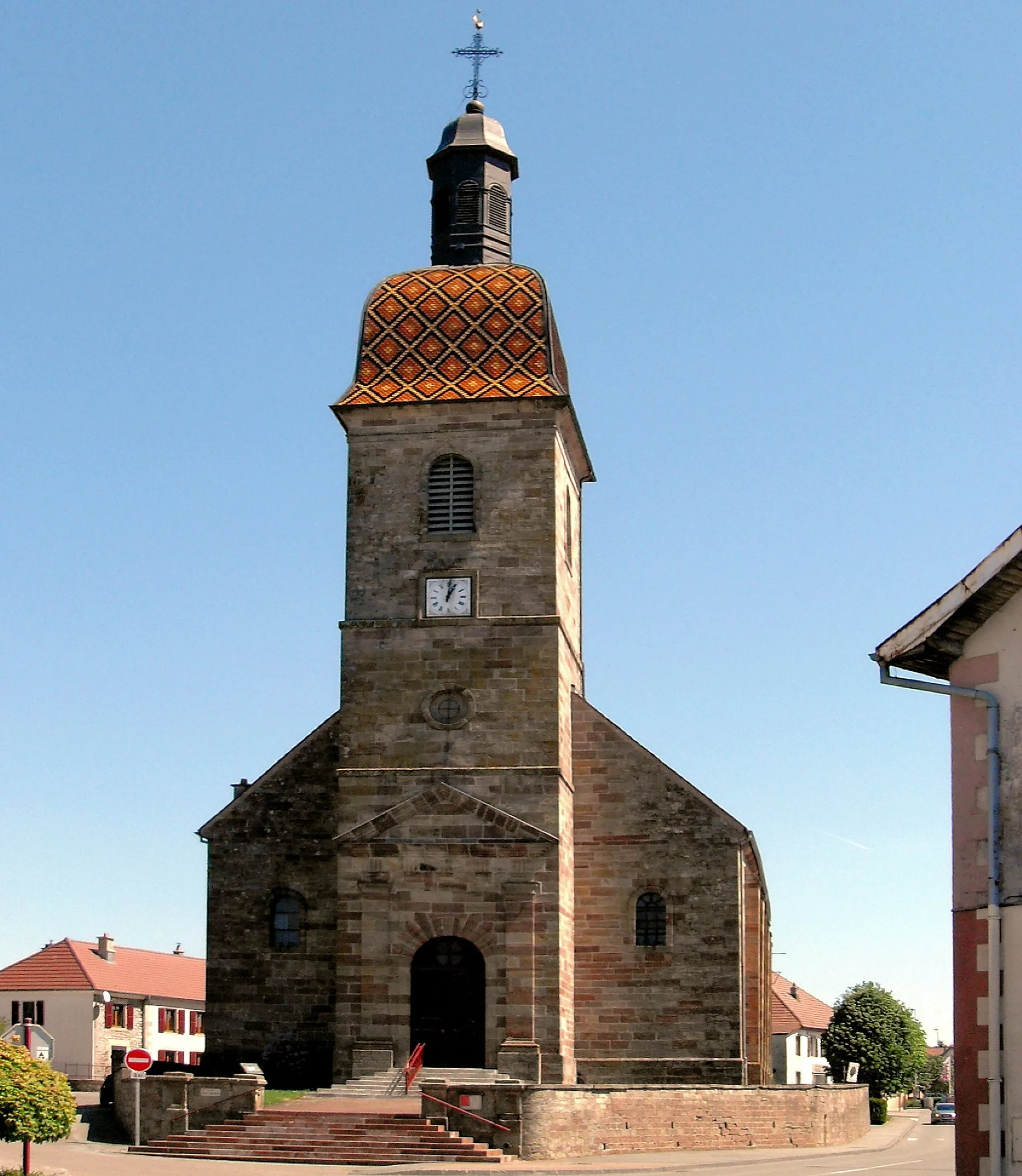 Photo showing: L'église Saint-Laurent à Champagney, côté sud-ouest