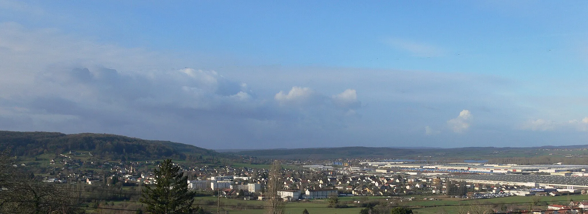 Photo showing: Vue de Noidans depuis les pentes de Cita à Echenoz-la-Méline