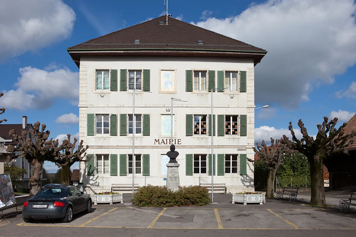 Photo showing: Mairie (Gemeindehaus) de Courgenay (JU)