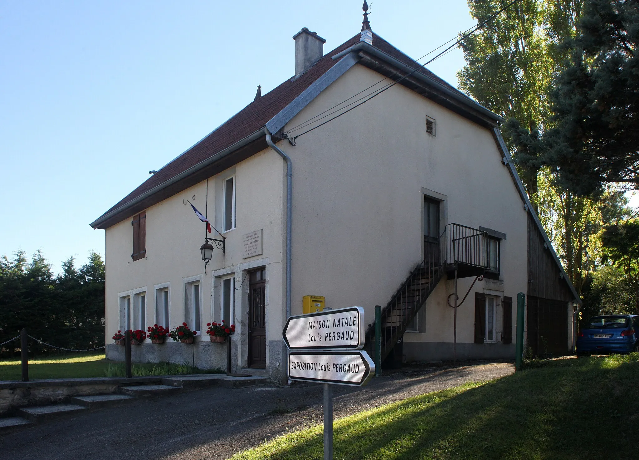 Photo showing: Maison natale de Louis Pergaud à Belmont (Doubs).