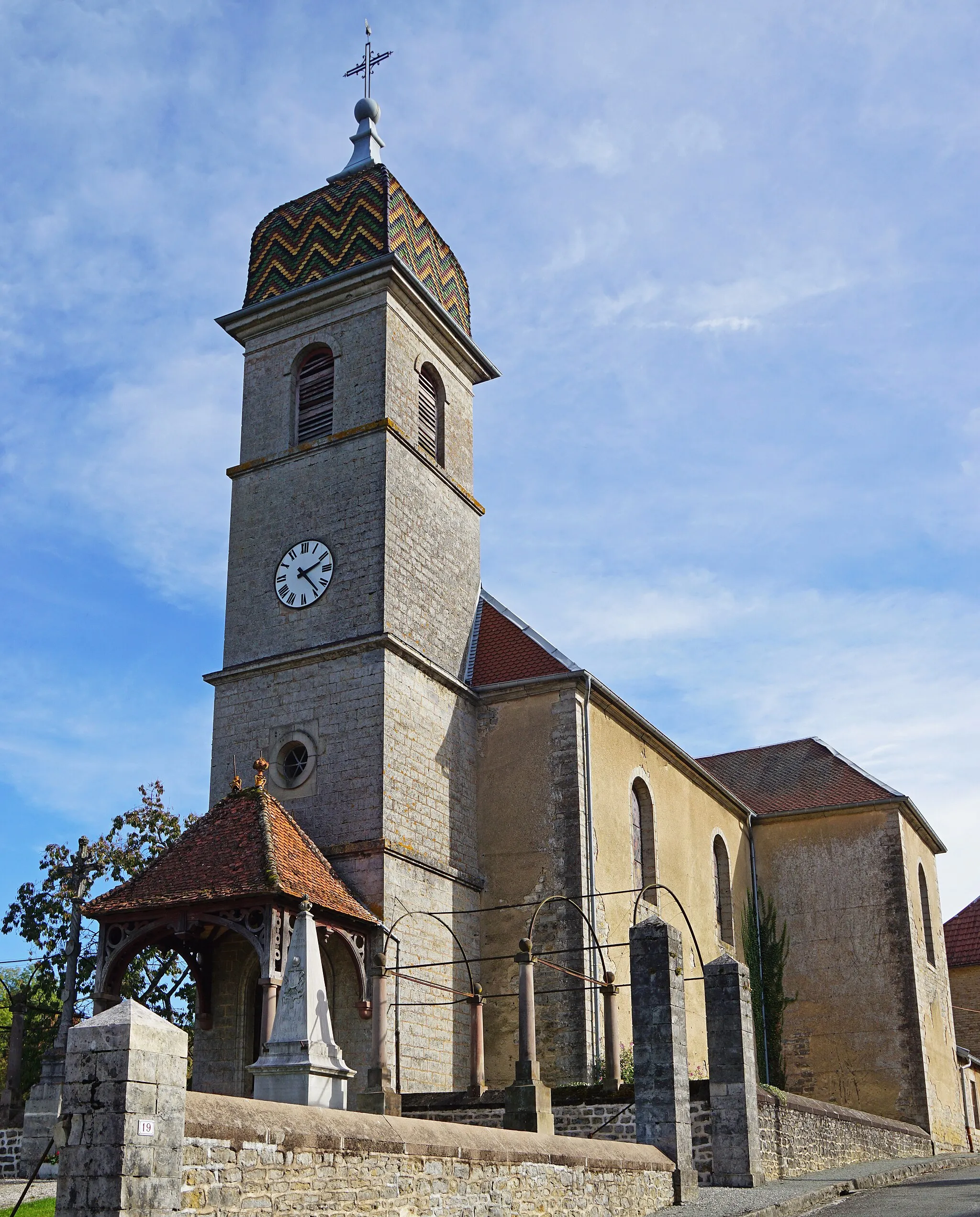 Photo showing: L'église de Cubry.