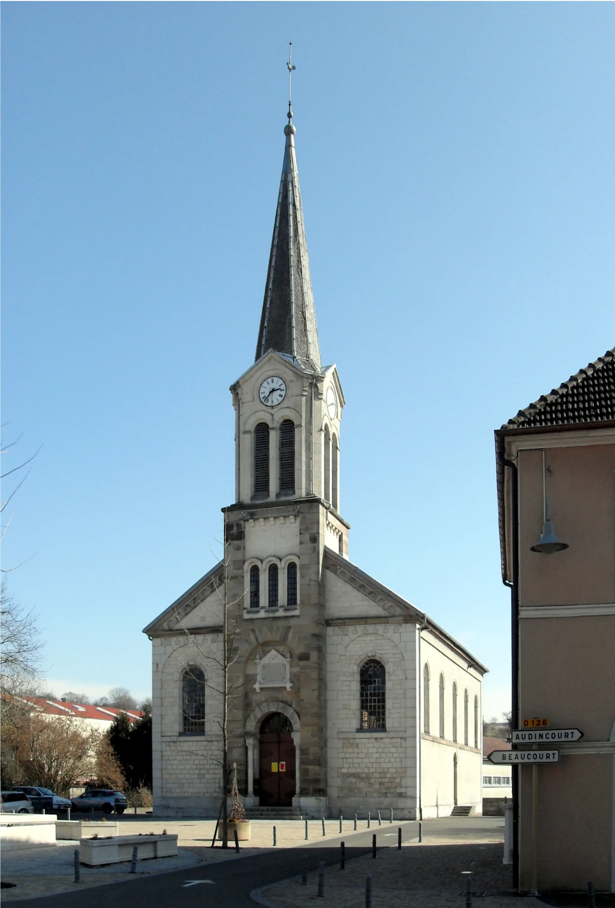 Photo showing: Le temple protestant à Dasle