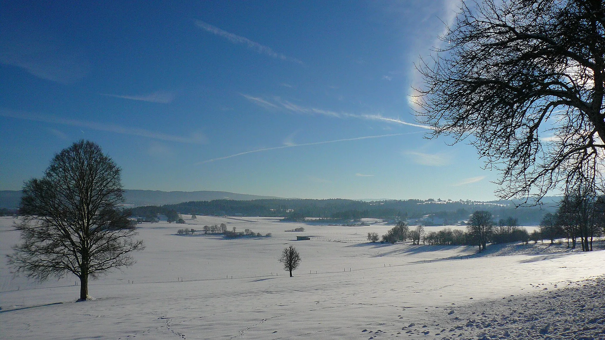 Photo showing: Gilley. Paysage hivernal.