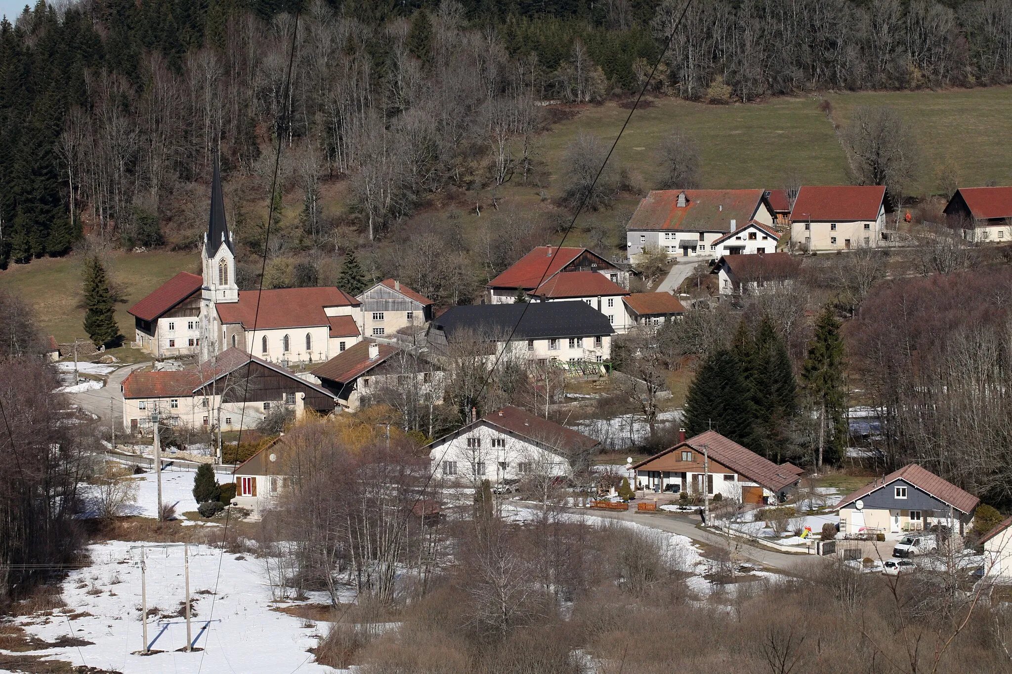 Photo showing: Vue du village bas de Saint-Julien-lès-Russey.