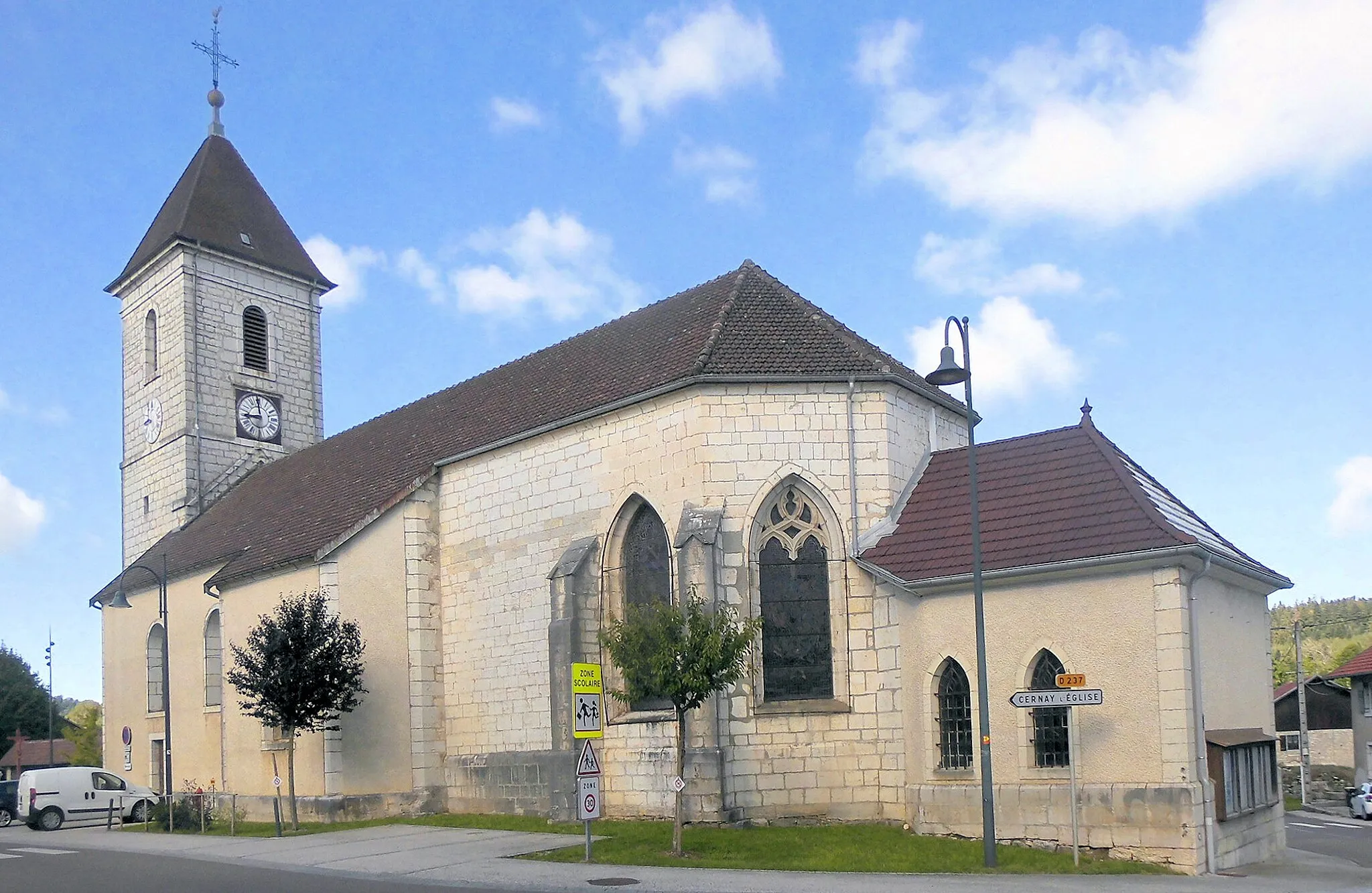 Photo showing: L'église de l'Assomption de Trévillers, côté est