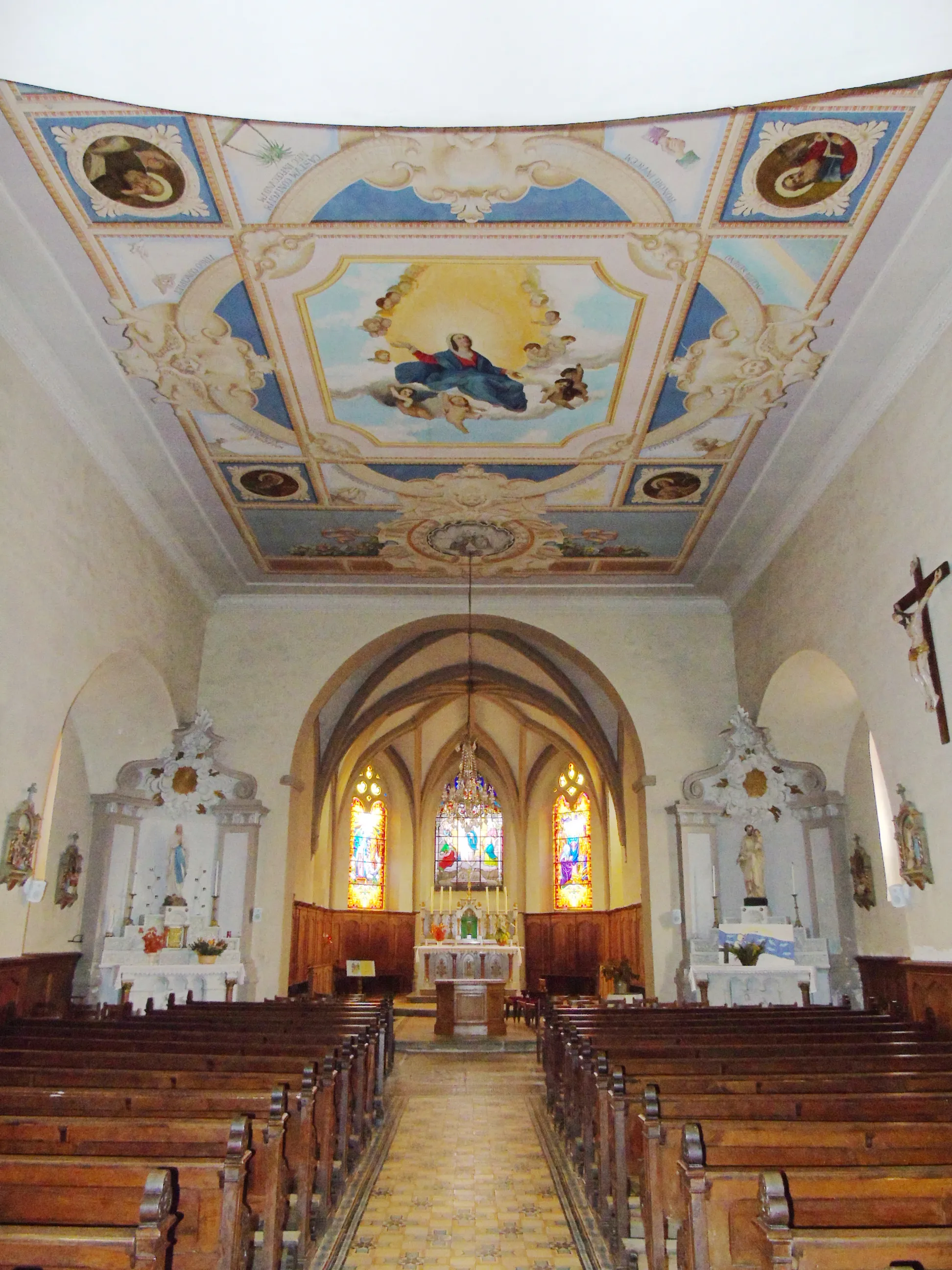 Photo showing: Intérieur de l'église de Trévillers, Doubs, France