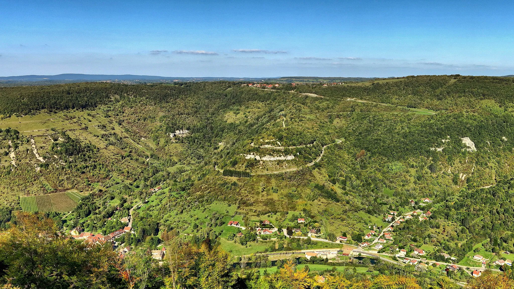 Photo showing: La côte Vuillafans-Echevannes vue depuis Longeville