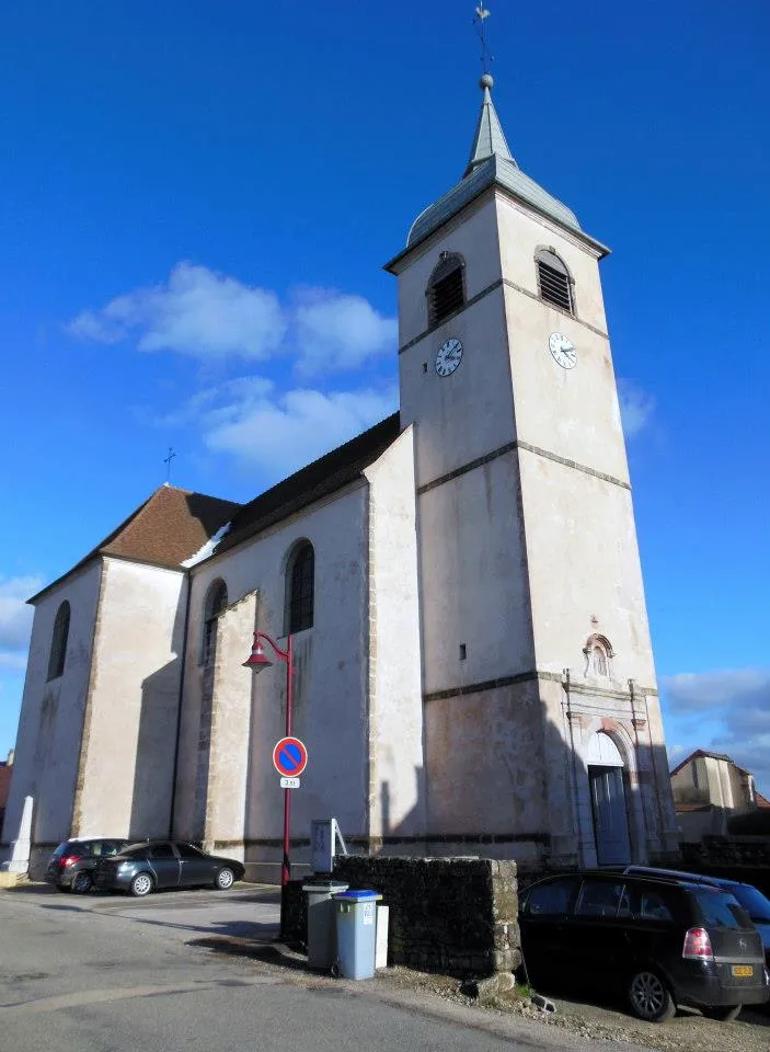 Photo showing: Eglise de l'Assomption (XVIIIe s), classée MH (2003), Rue du Lavoir, à Offlanges (Jura).