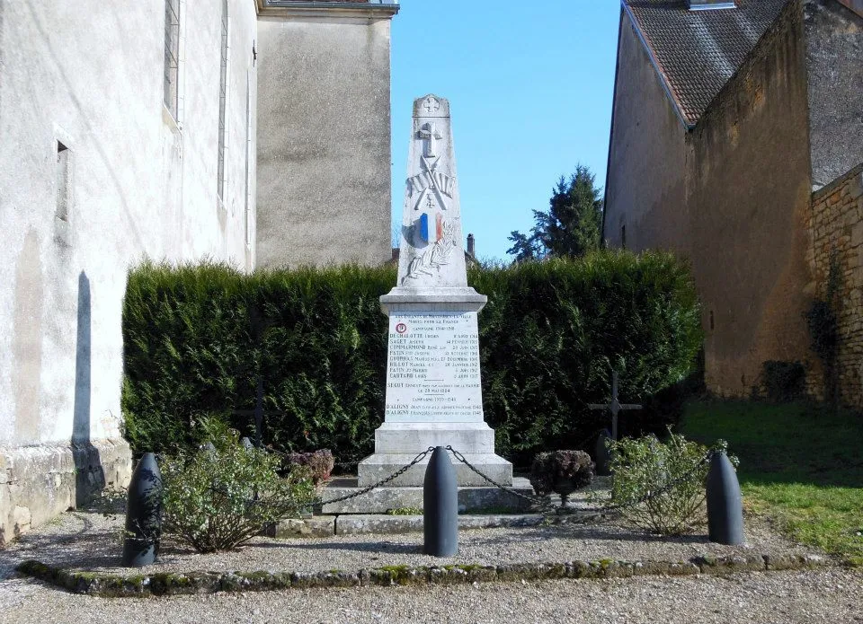 Photo showing: Photographie du monument aux morts de Montmirey-la-Ville (39), Rue du Petit-Pont (près église).