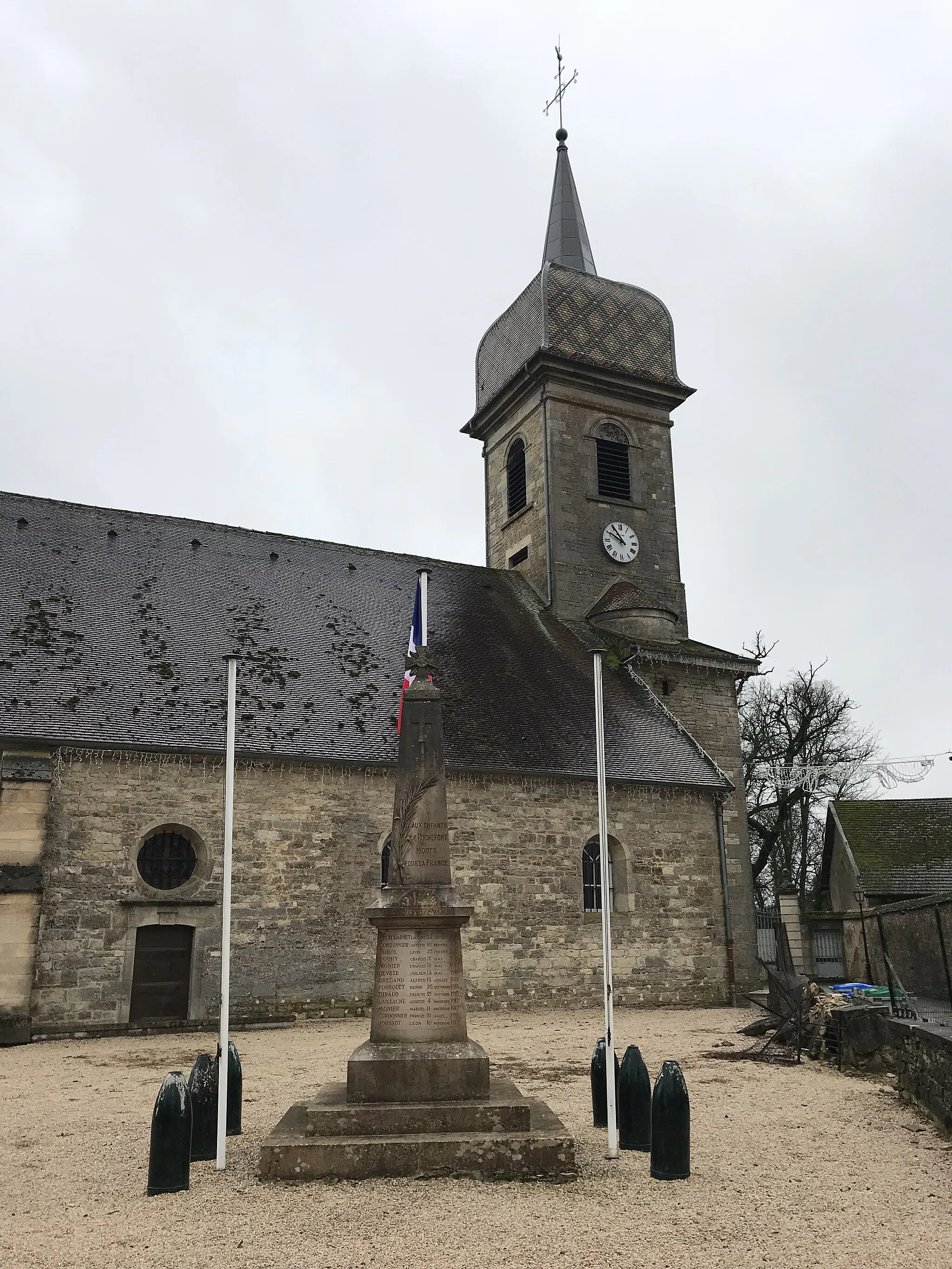 Photo showing: Rochefort-sur-Nenon (Jura) en janvier 2018.