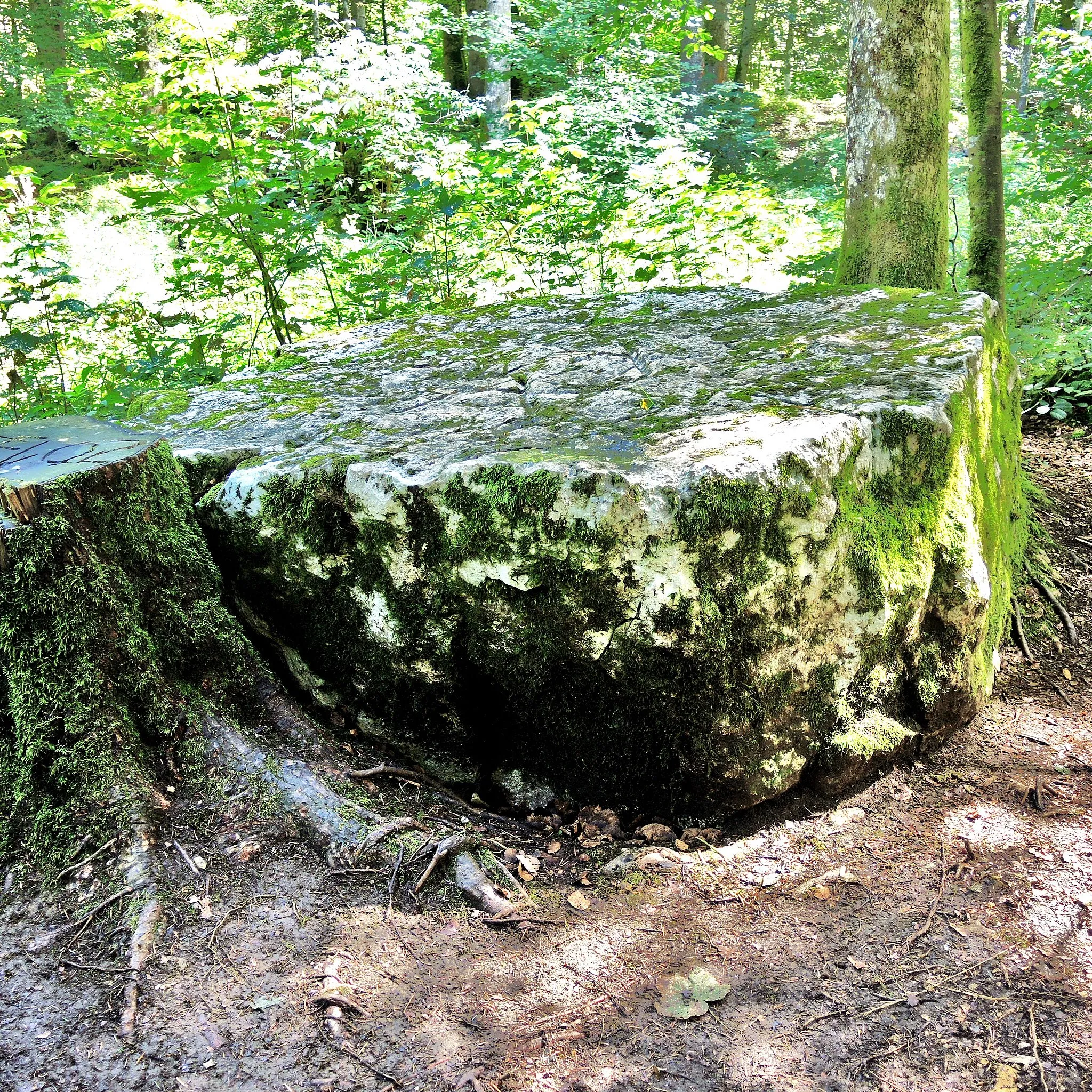 Photo showing: Autre vue de la pierre d'autel