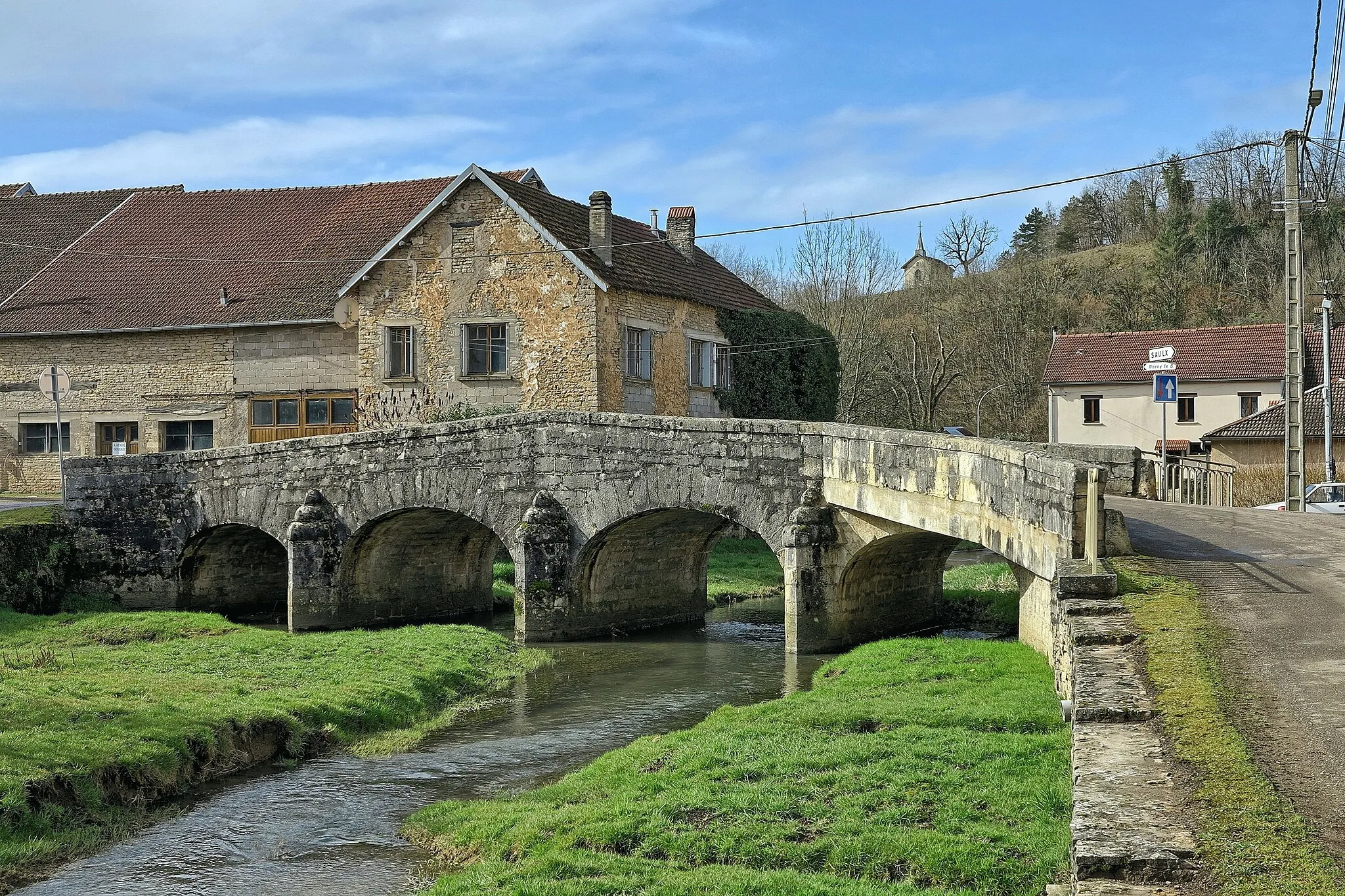 Photo showing: Le pont de la Corne Rouge sur la Colombine