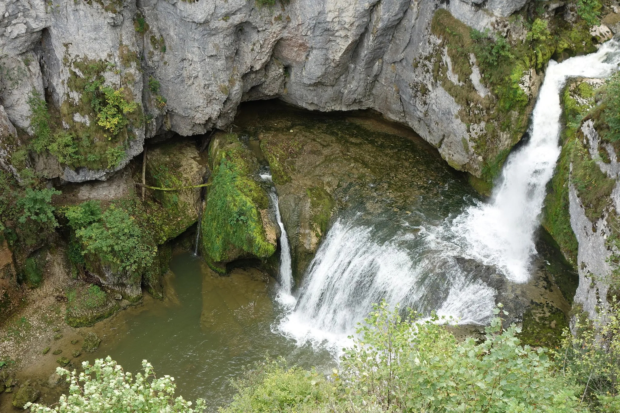 Photo showing: La Lemme - Cascade de la Billaude (vue du haut) - Jura