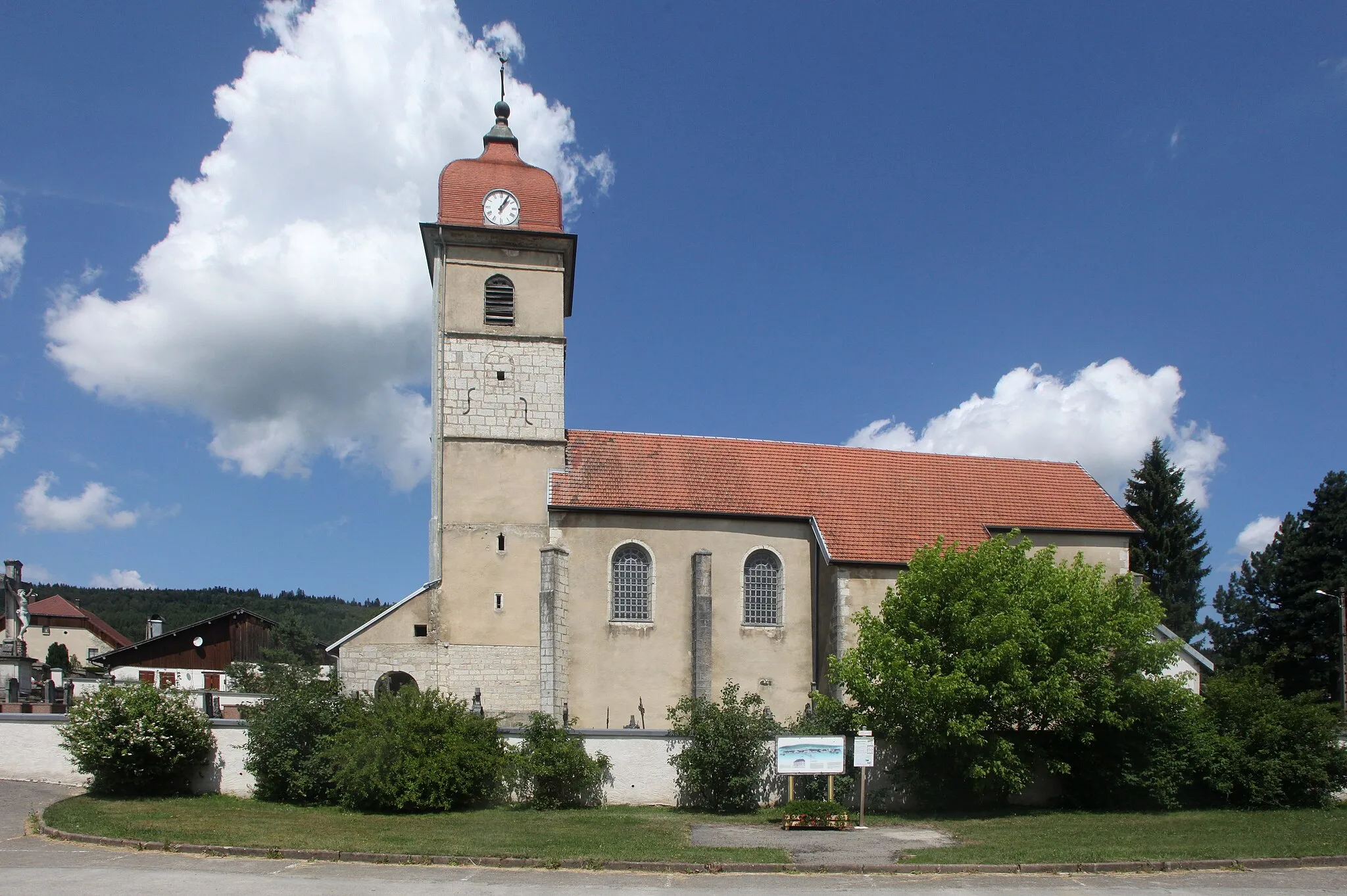 Photo showing: Église d'Évillers (Doubs).