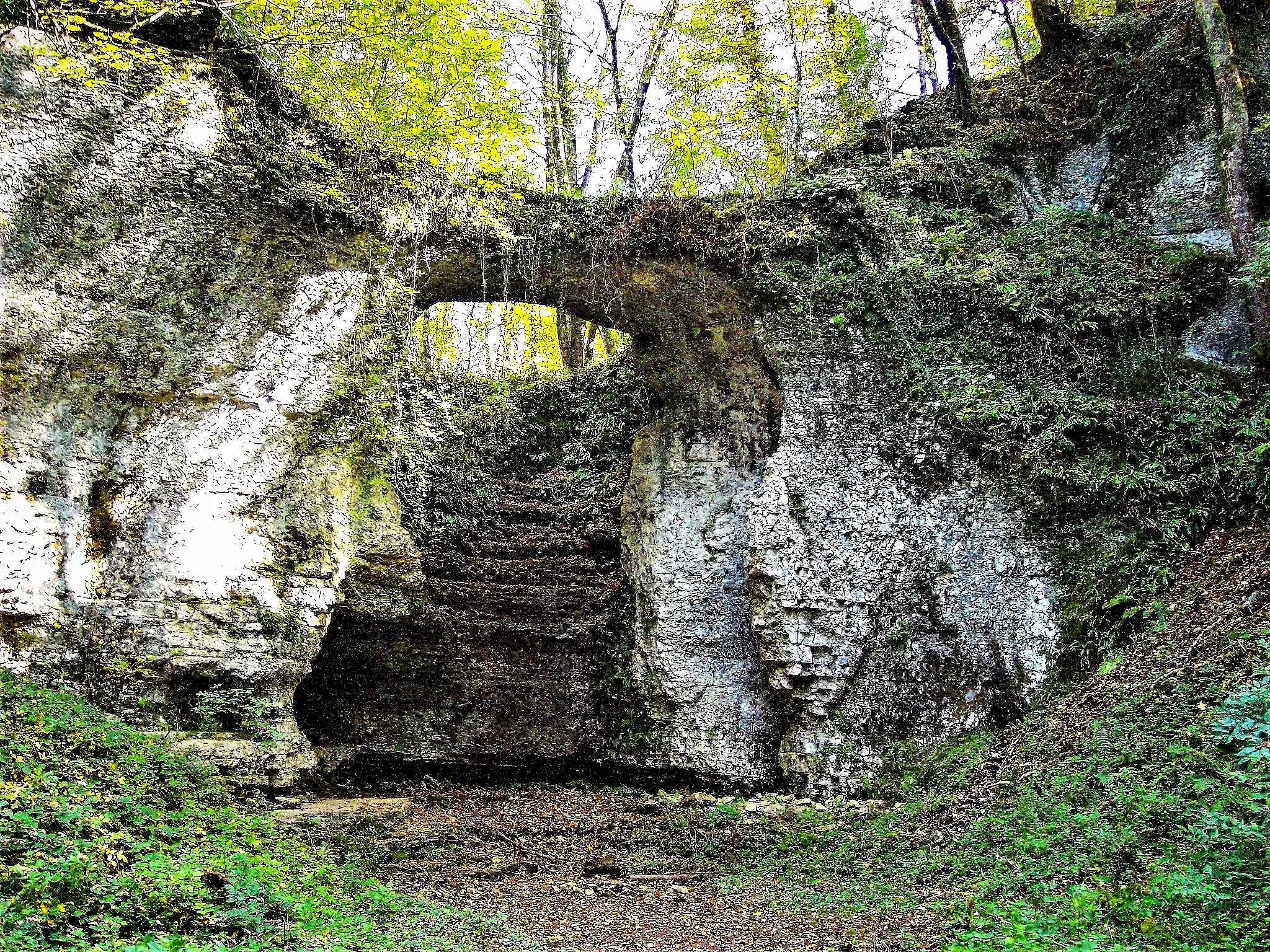 Photo showing: Le pont Sarrazin, vu côté aval. Vandoncourt. Doubs