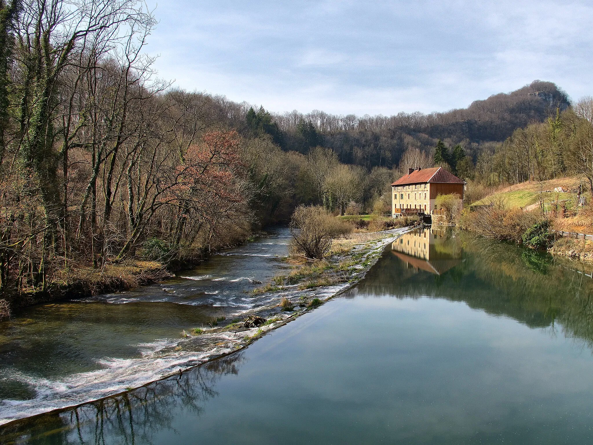 Photo showing: Dernier moulin sur le Cusancin avant sa confluence avec le Doubs