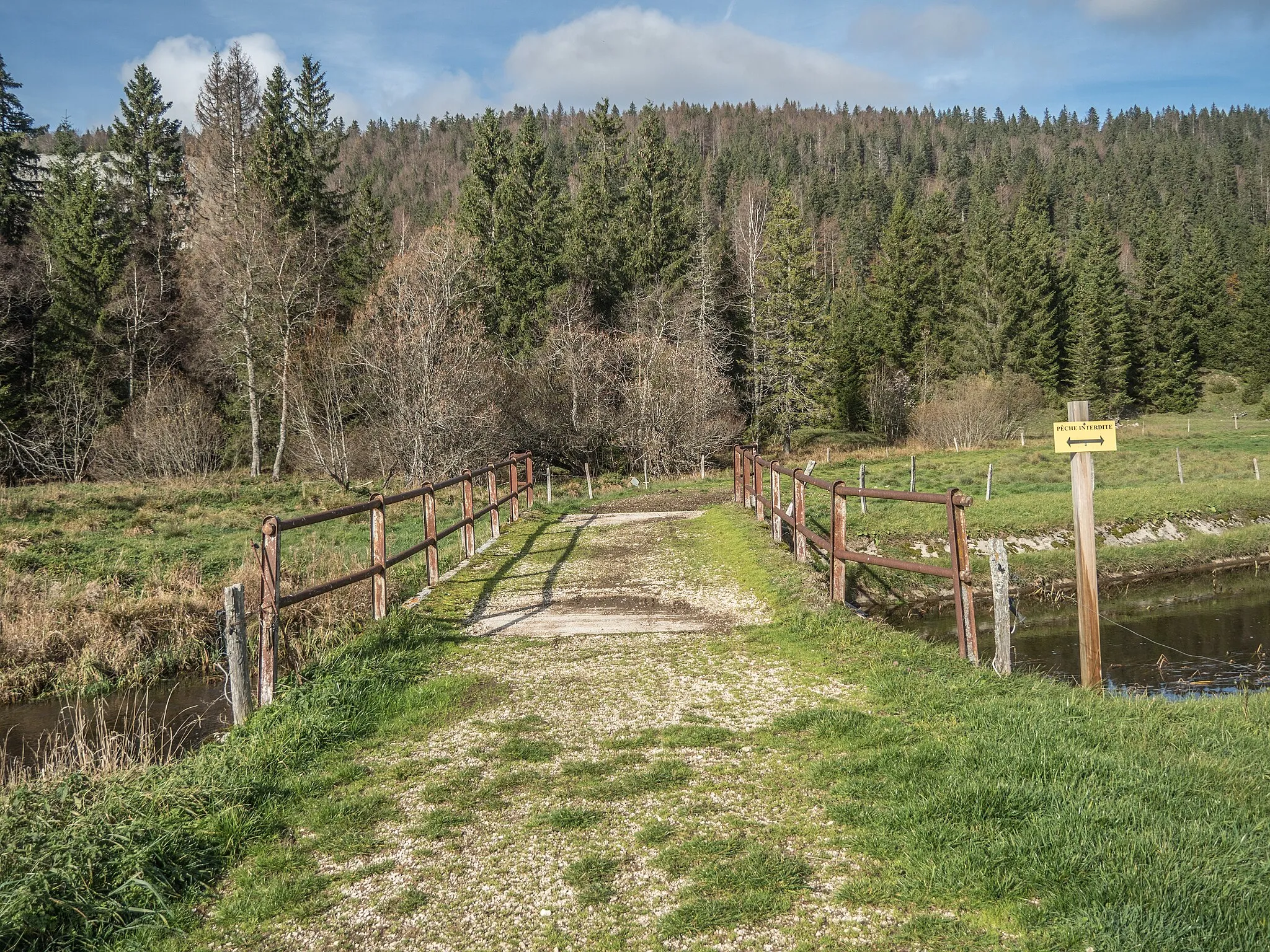 Photo showing: Fieldroad Bridge over the Orbe River, Le Chenit, Canton of Vaud, Switzerland