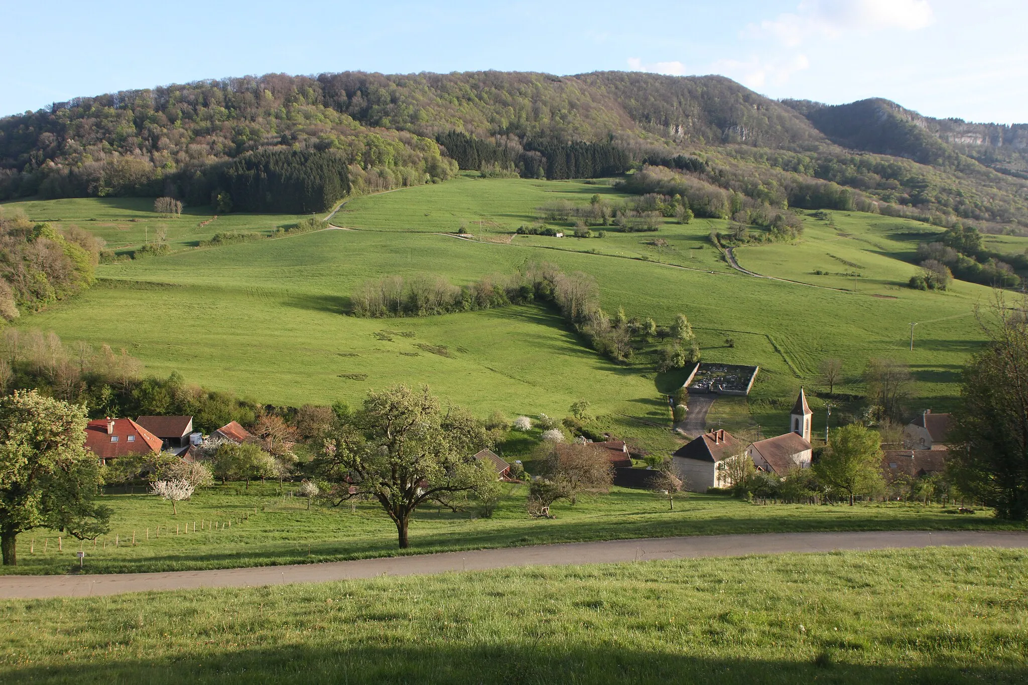 Photo showing: Vue du village d'Ivrey (Jura).