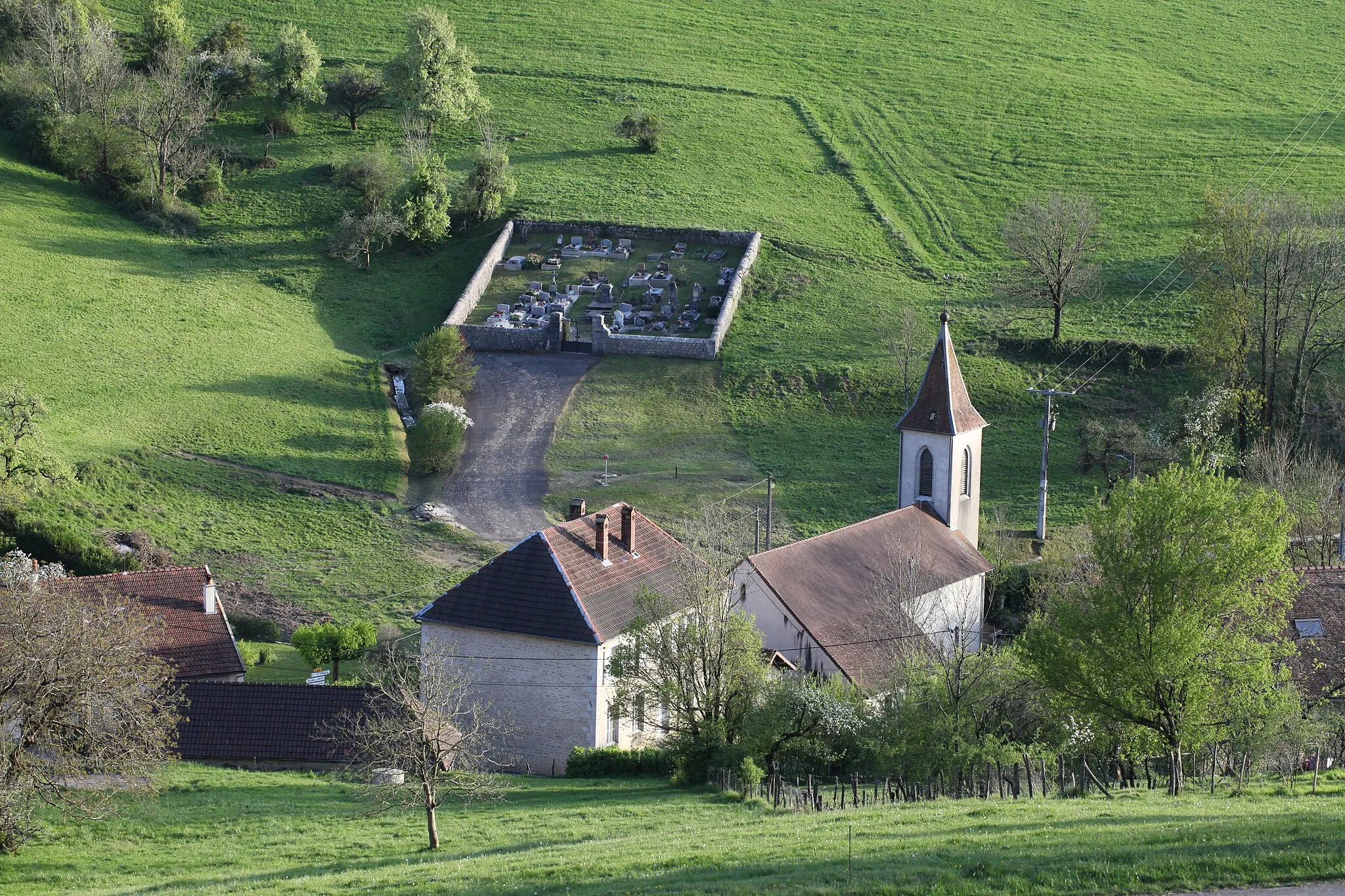 Photo showing: Vue du village d'Ivrey (Jura).