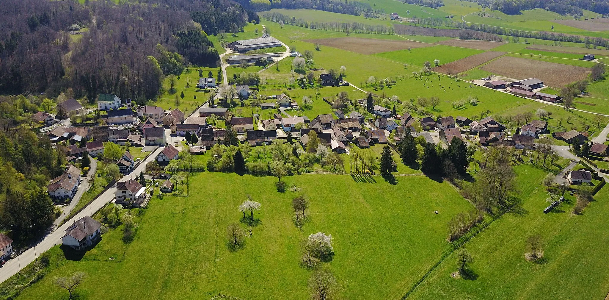 Photo showing: Oberlarg vue du ciel avec un drone