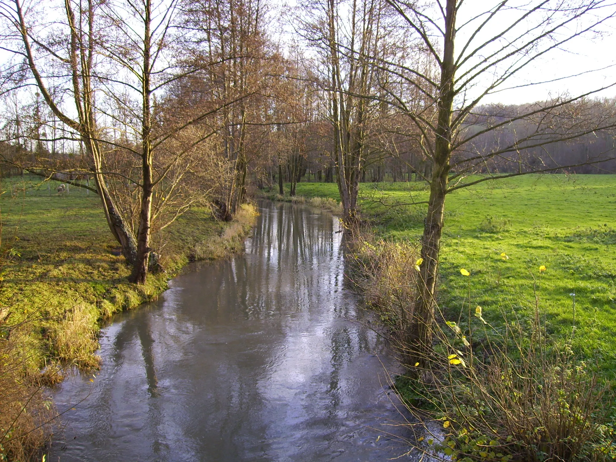 Photo showing: La rivière Calonne à Saint-Pierre-de-Cormeilles aux Bréards.