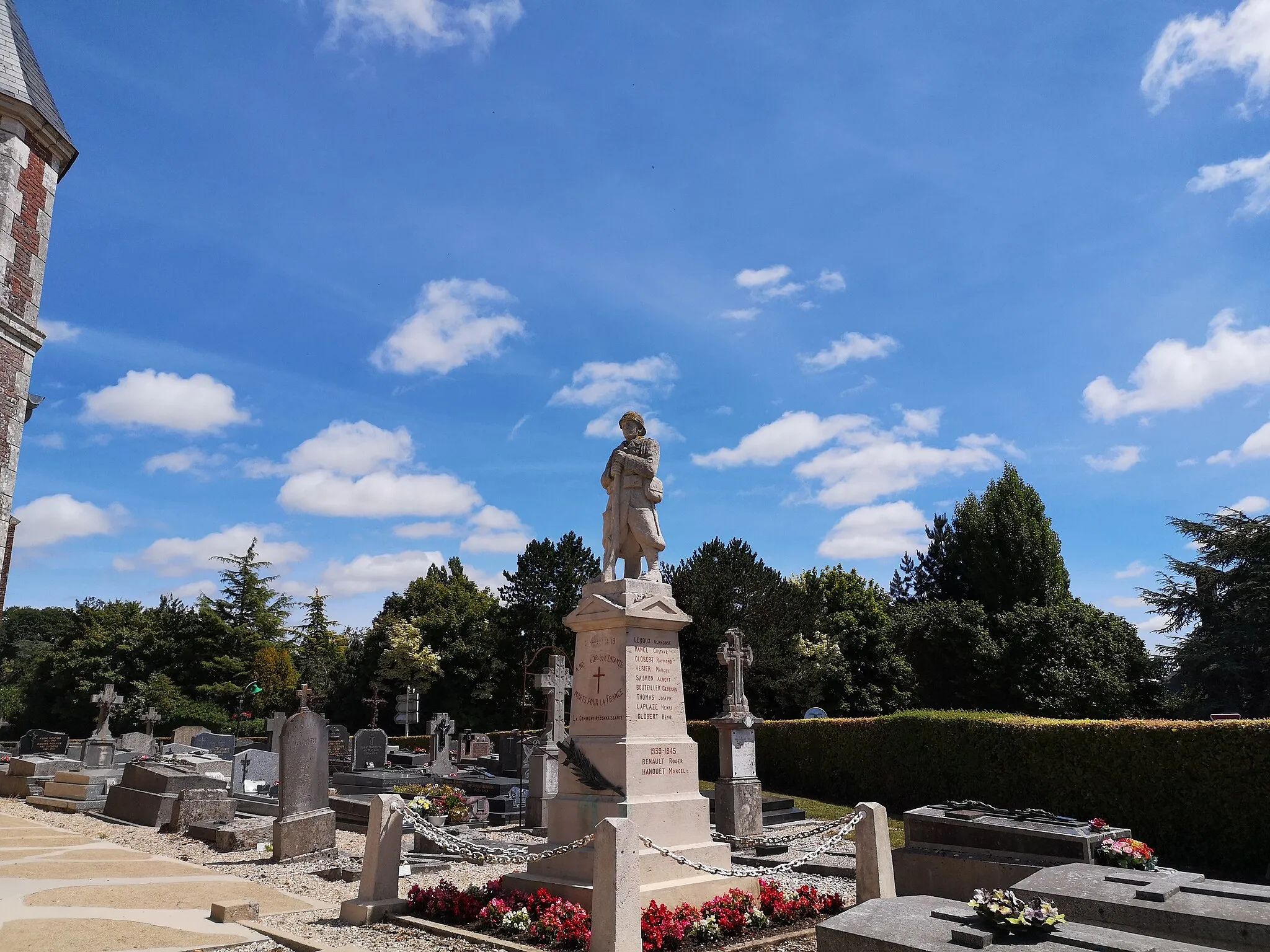 Photo showing: Monument aux Morts - Église Saint-Pierre - Riville - 76 - FR