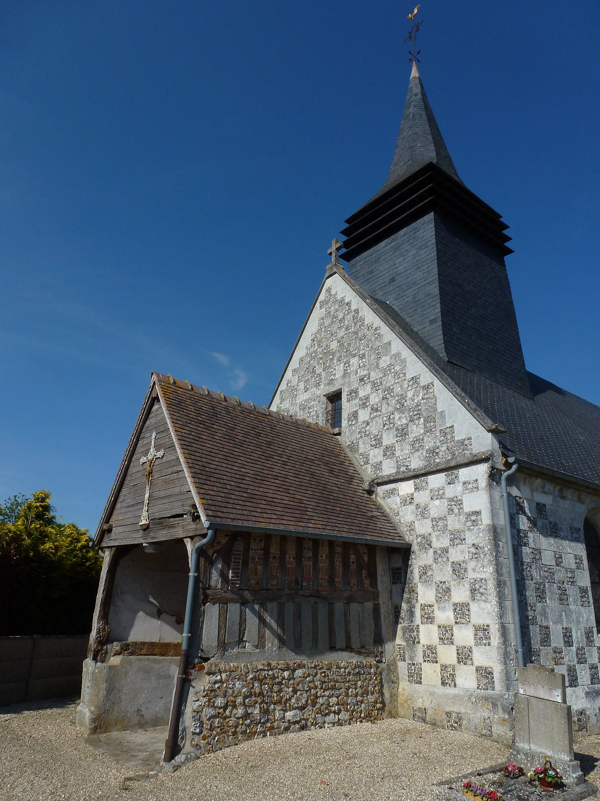 Photo showing: Le Theil-Nolent (Eure, Fr) Église, porche et tour