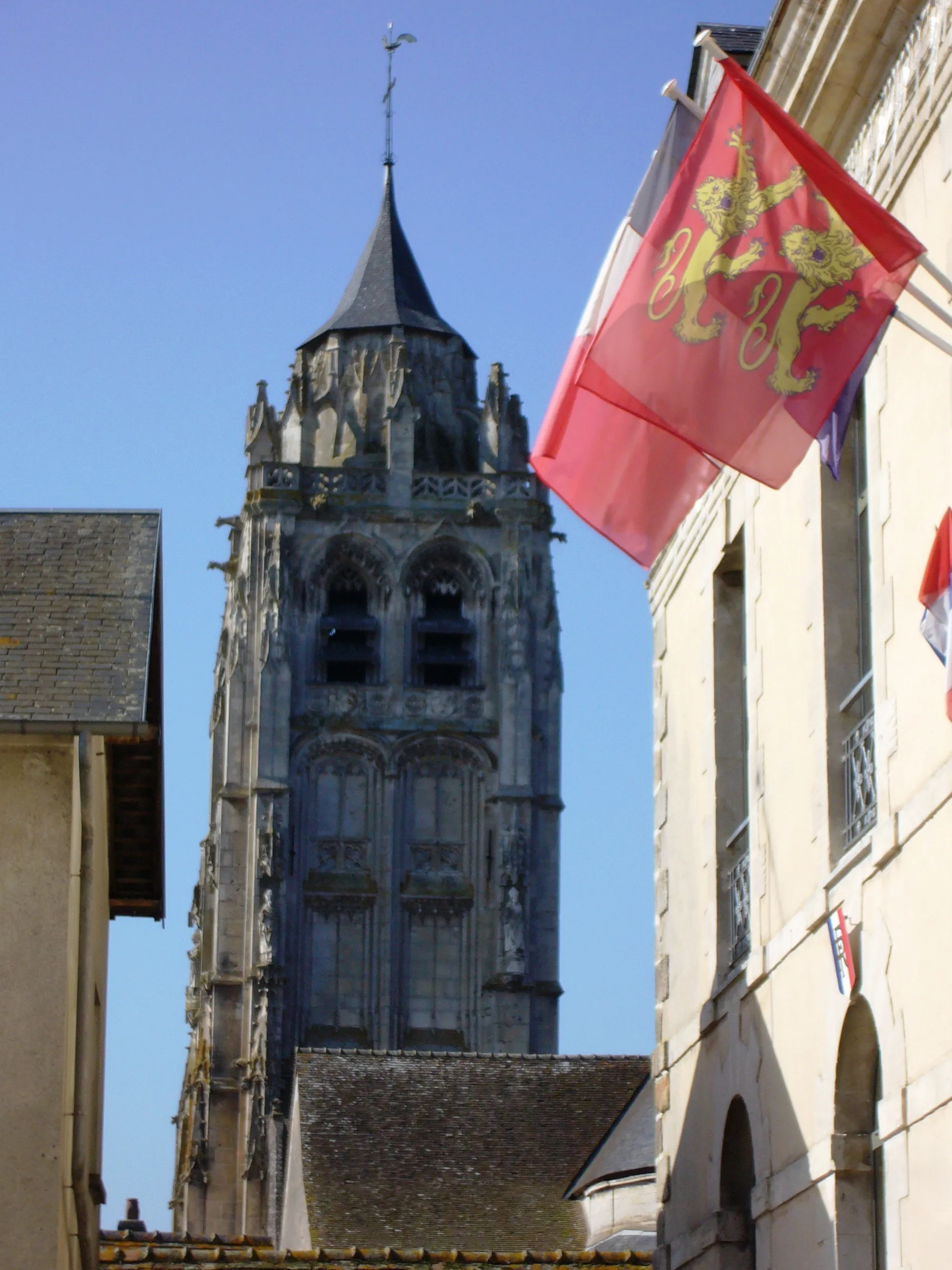 Photo showing: Norman and French flags