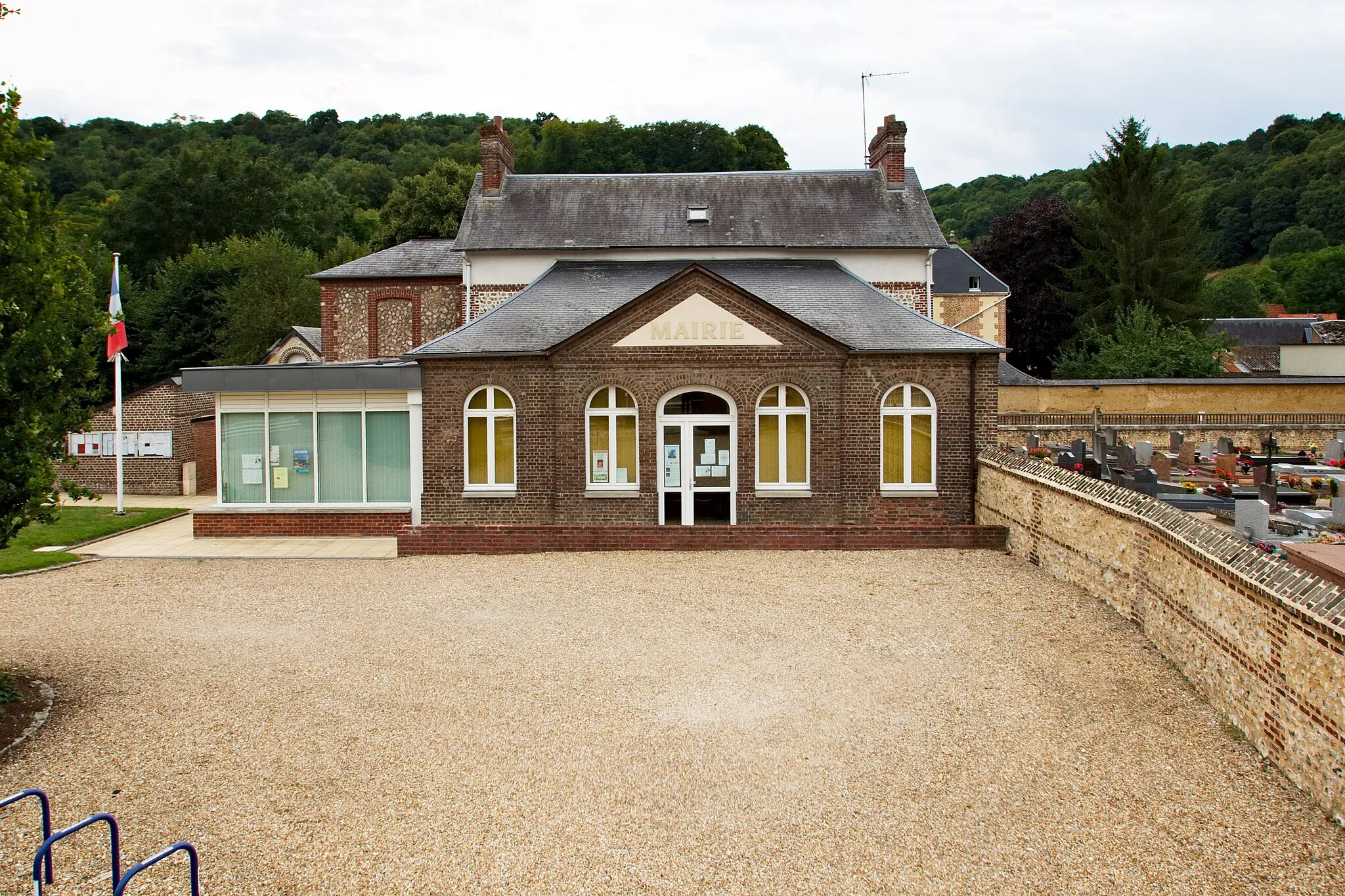 Photo showing: Mairie de Saint-Aubin-Épinay route de Lyons-la-Forêt à Saint-Aubin-Épinay