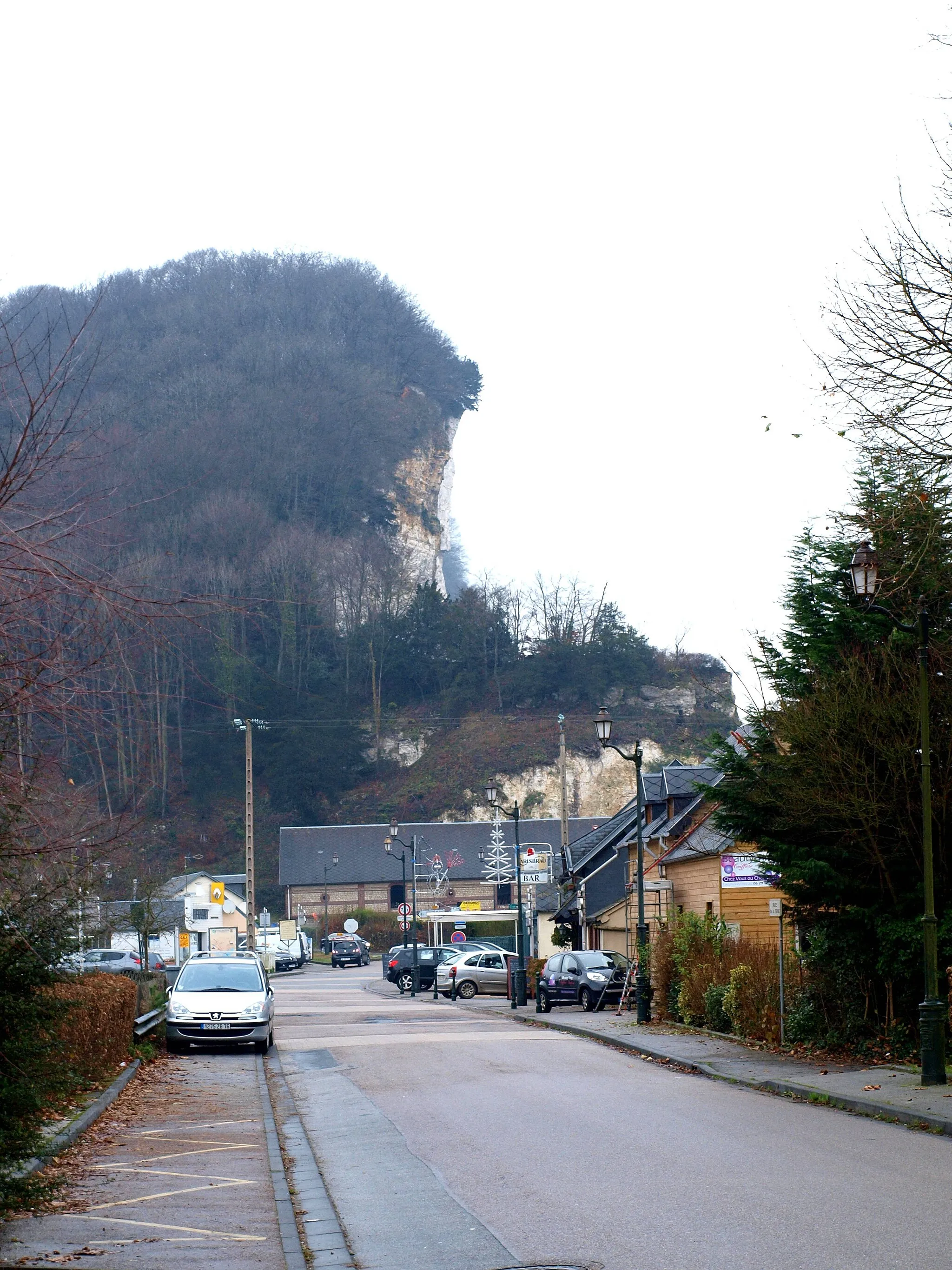 Photo showing: Tancarville (Seine-Maritime, France) ; vue du quartier bas & de l'abrupt.