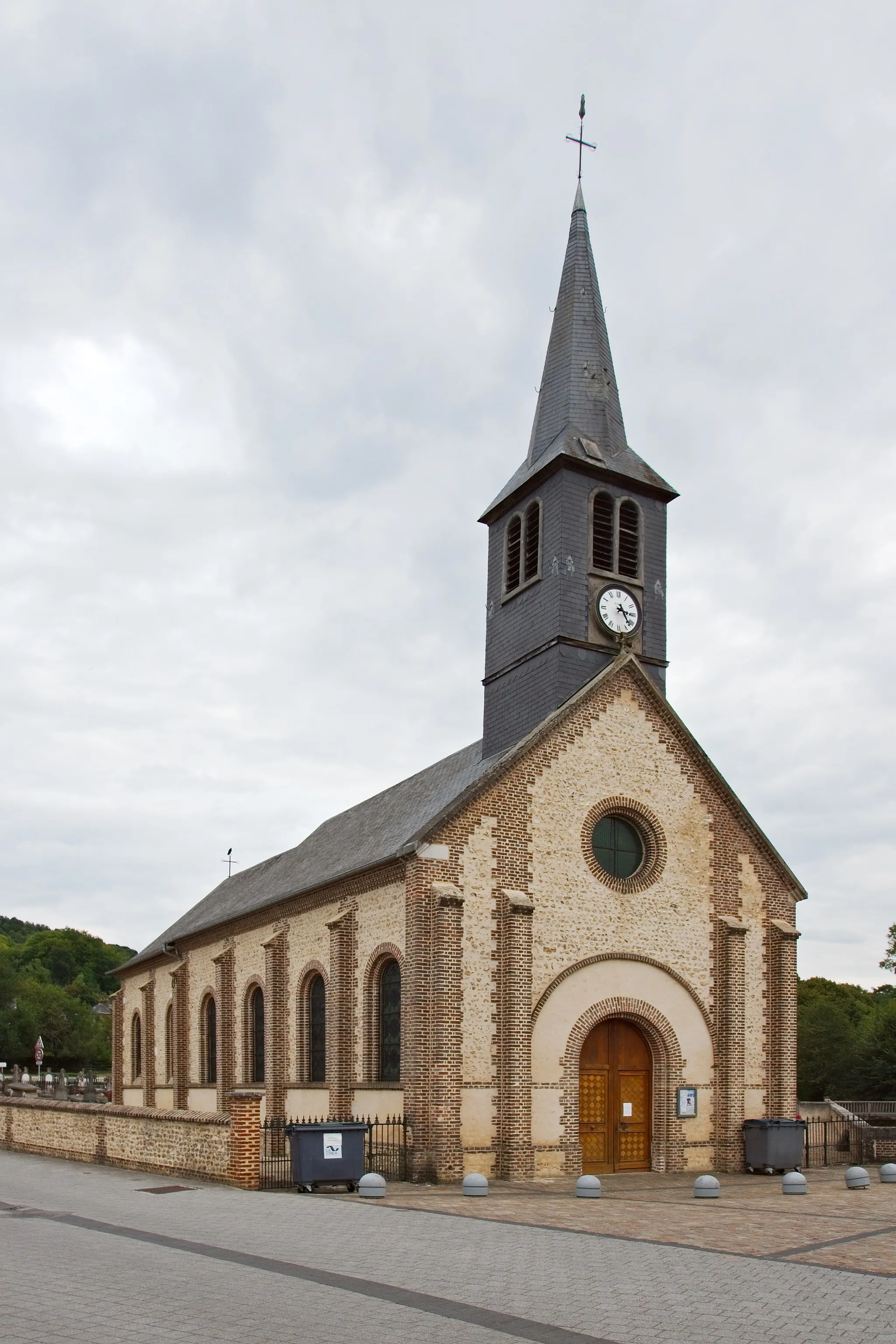 Photo showing: Église Saint-Aubin rue de l’Église à Saint-Aubin-Épinay