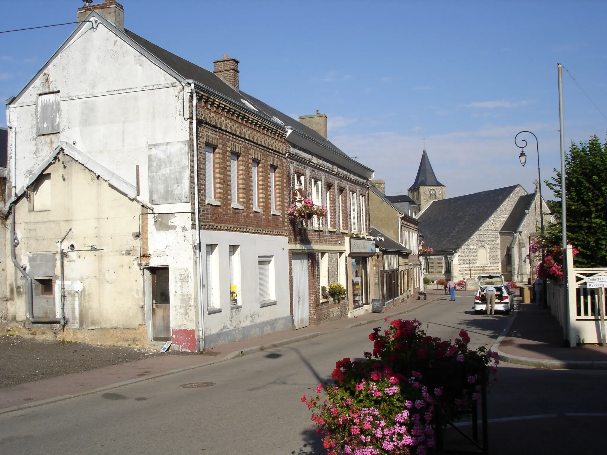 Photo showing: Le centre du village de Saint-Jouin-Bruneval (Seine-Maritime) en 2005 -- Photo amateur prise par moi-même