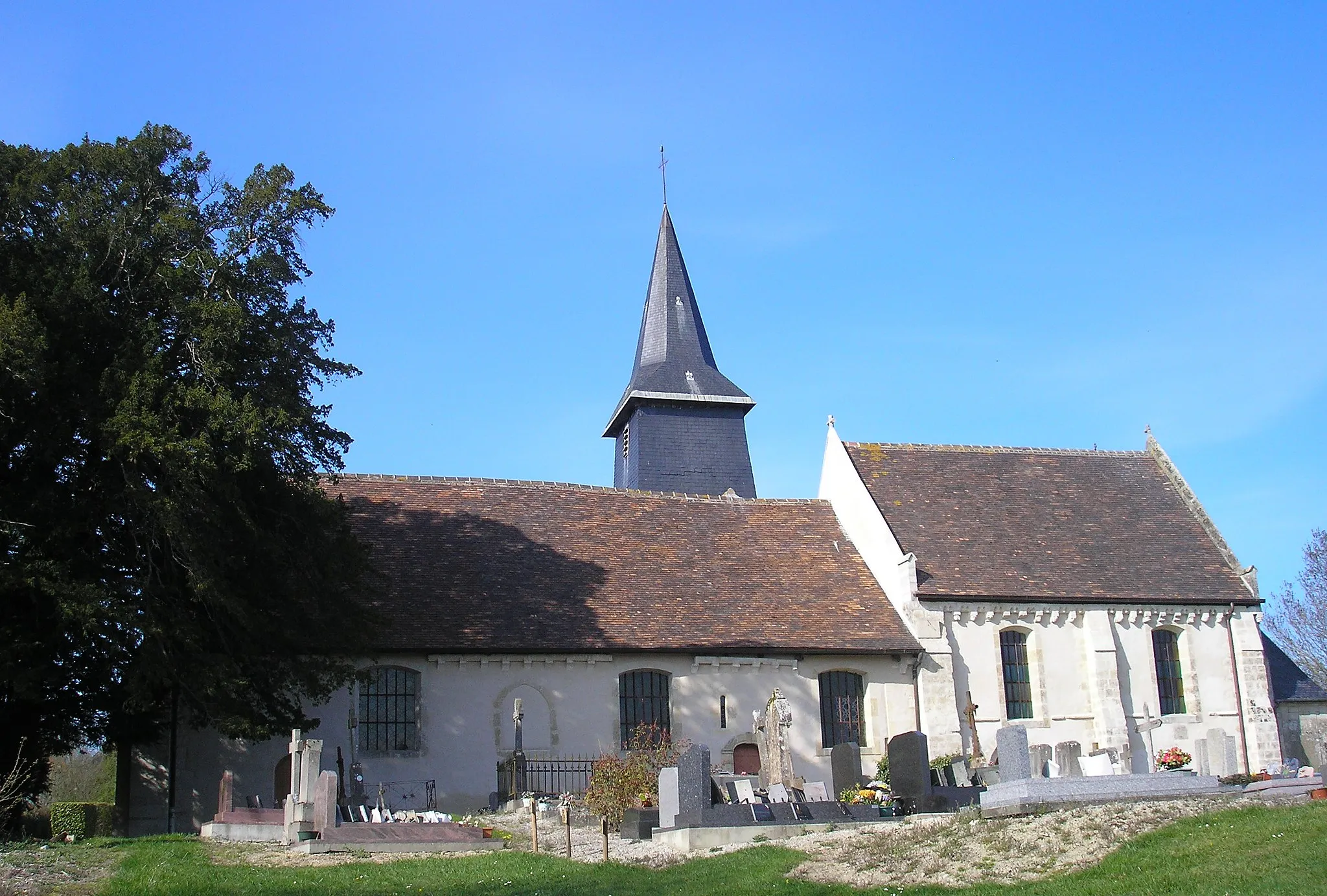 Photo showing: Douville-en-Auge (Normandie, France). L'église Saint-Blaise.