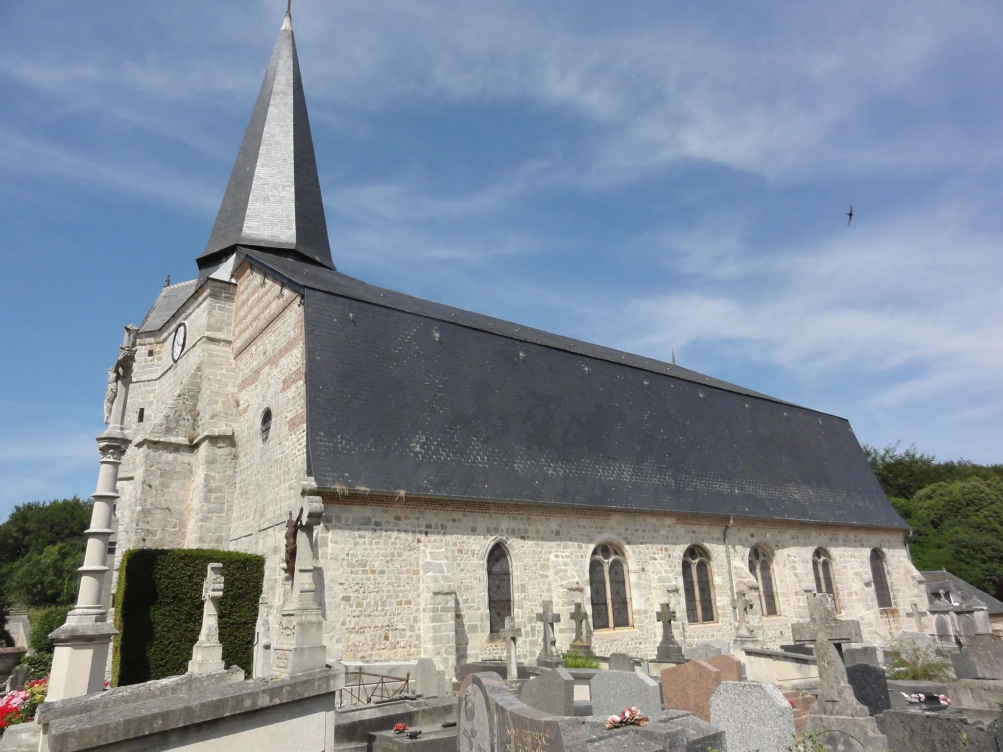 Photo showing: Saint-Vaast-Dieppedalle (Seine-Mar.) église extérieur