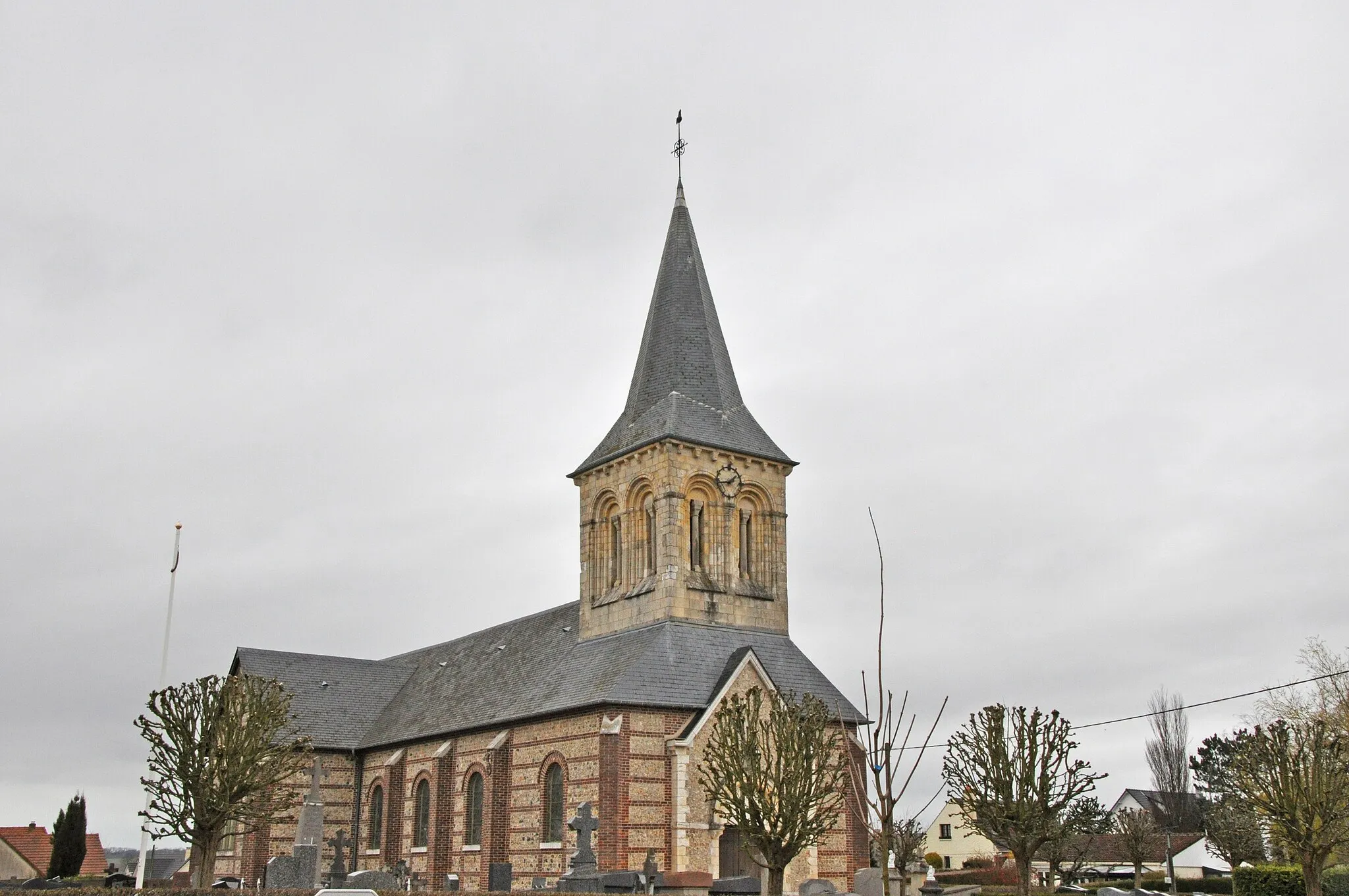 Photo showing: Church Notre Dame de l'Assomption (Mannevillette, Normandy, France)