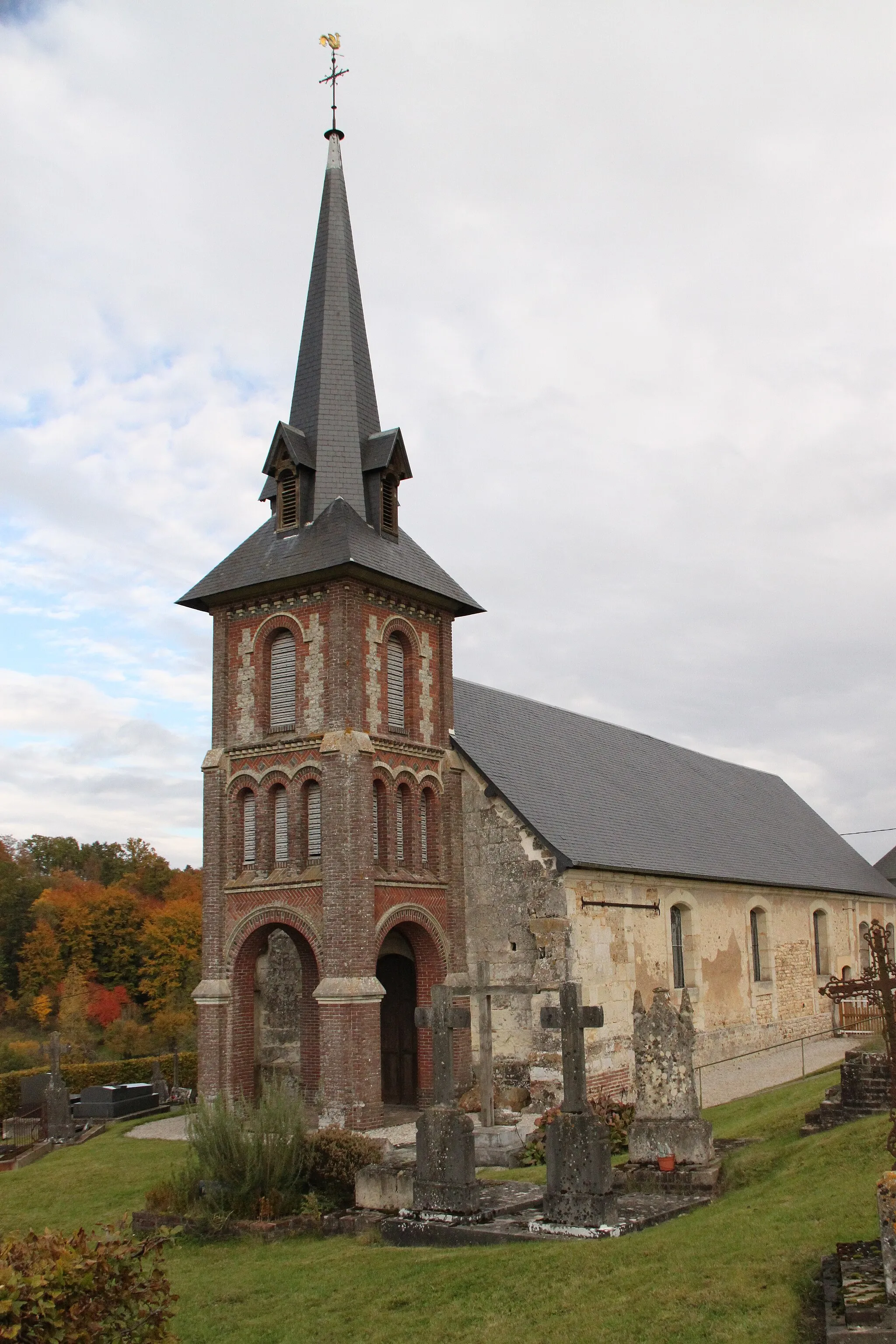 Photo showing: l'église du Mesnil-Germain, Calvados, France.