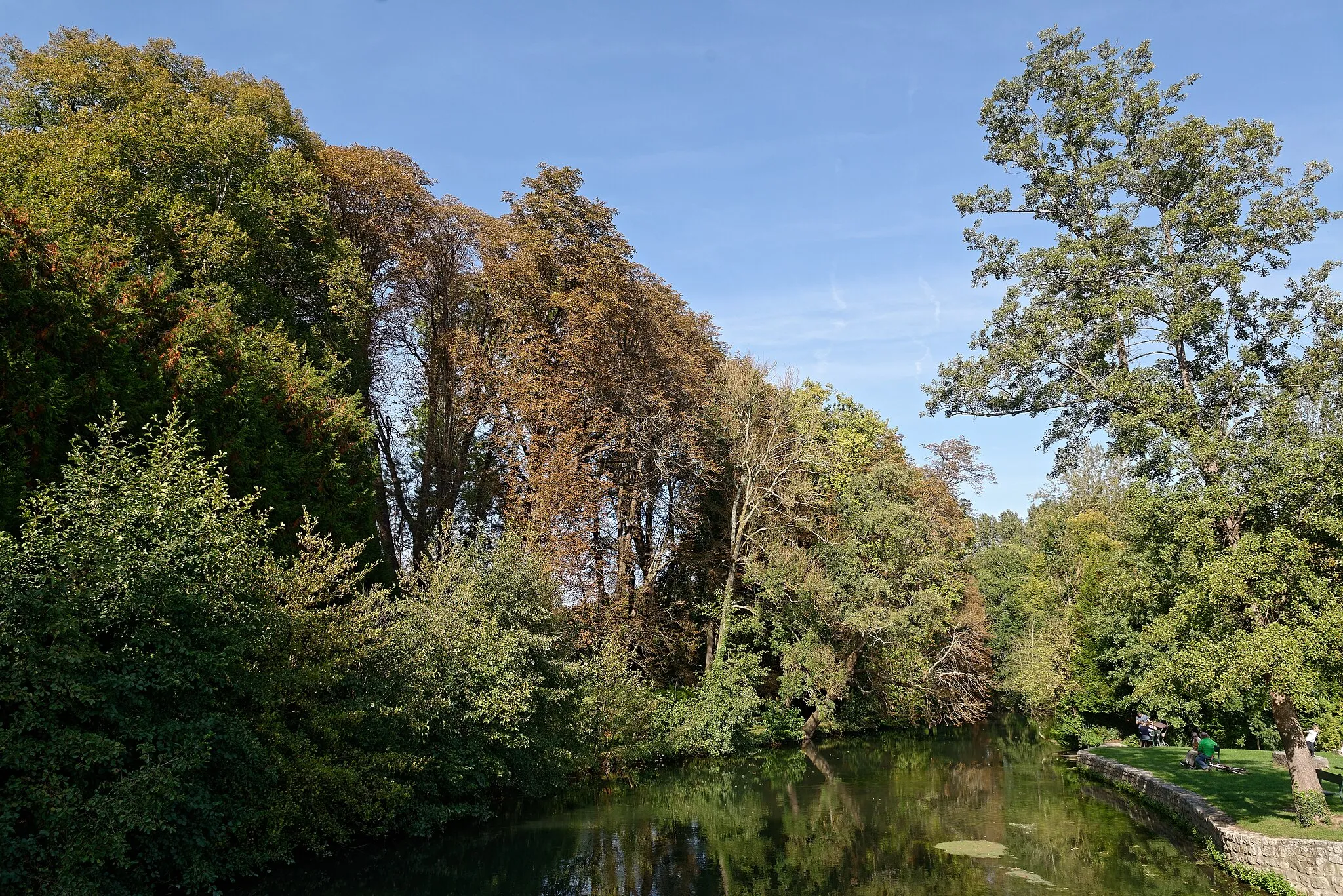 Photo showing: L'Epte au nord du pont de la D526 à Fourges.