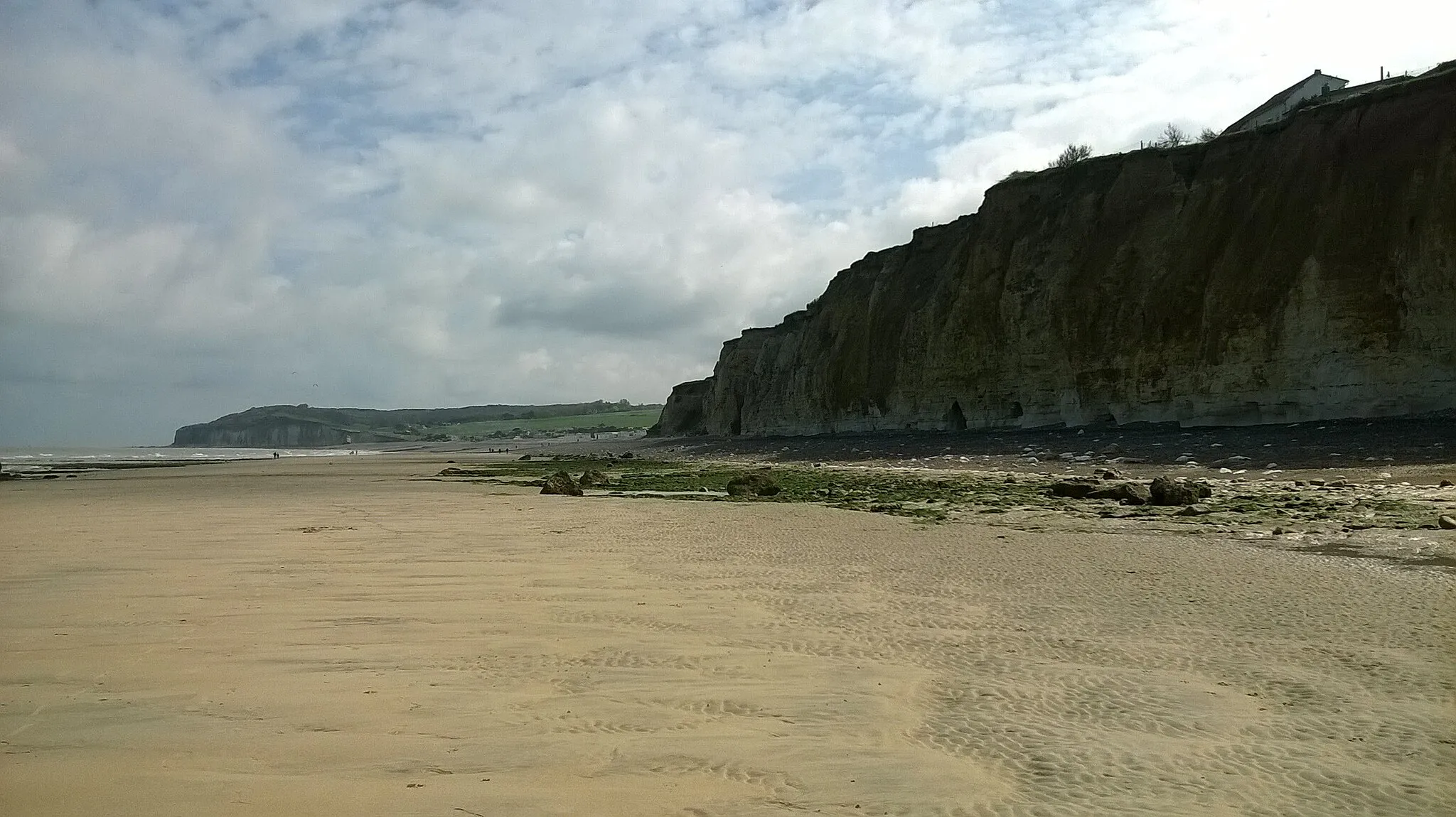 Photo showing: Falaises de Quiberville - Vue de Quiberville depuis la Cote Ouest