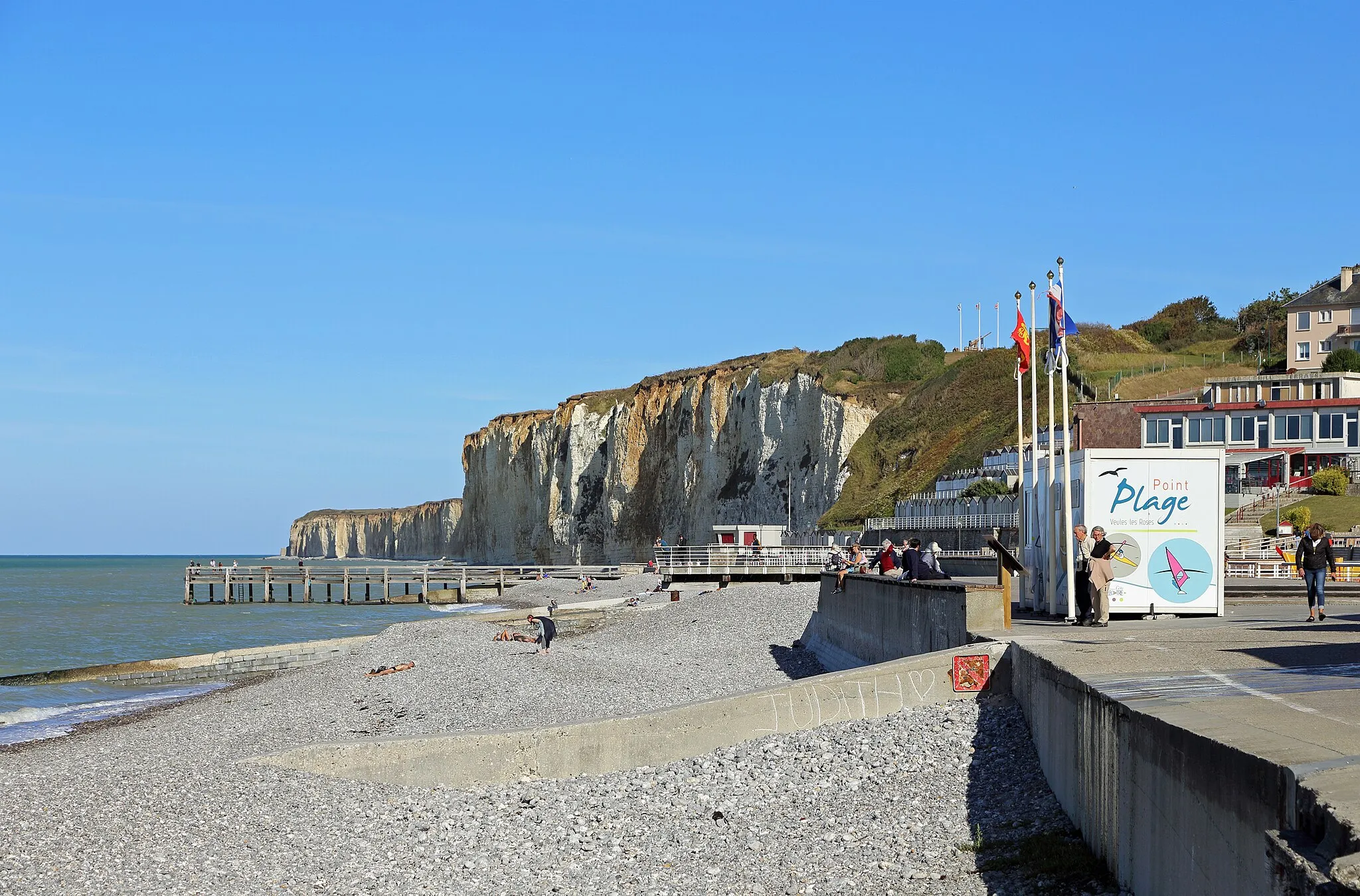 Photo showing: Veules-les-Roses (Seine-Maritime department, France): the beach