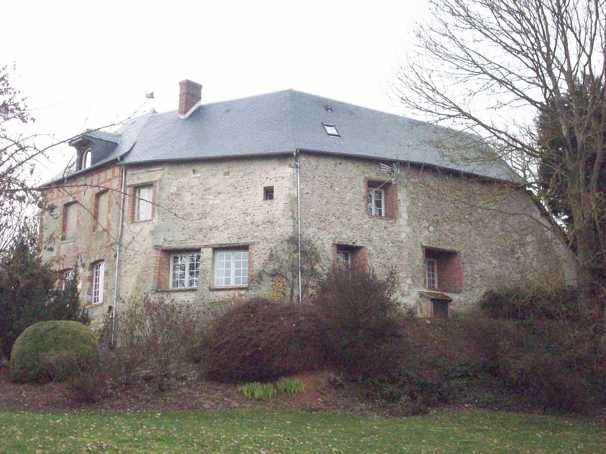 Photo showing: Ancien château de type donjon-chemise sur motte, qui daterait du début du XIe siècle, faisant face à l'église.