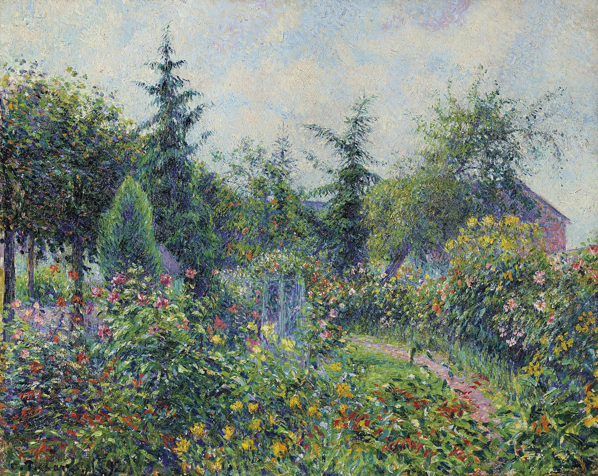 Photo showing: Camille Pissarro. Jardin et poulailler chez Octave Mirbeau, Les Damps. 73 × 92 cm