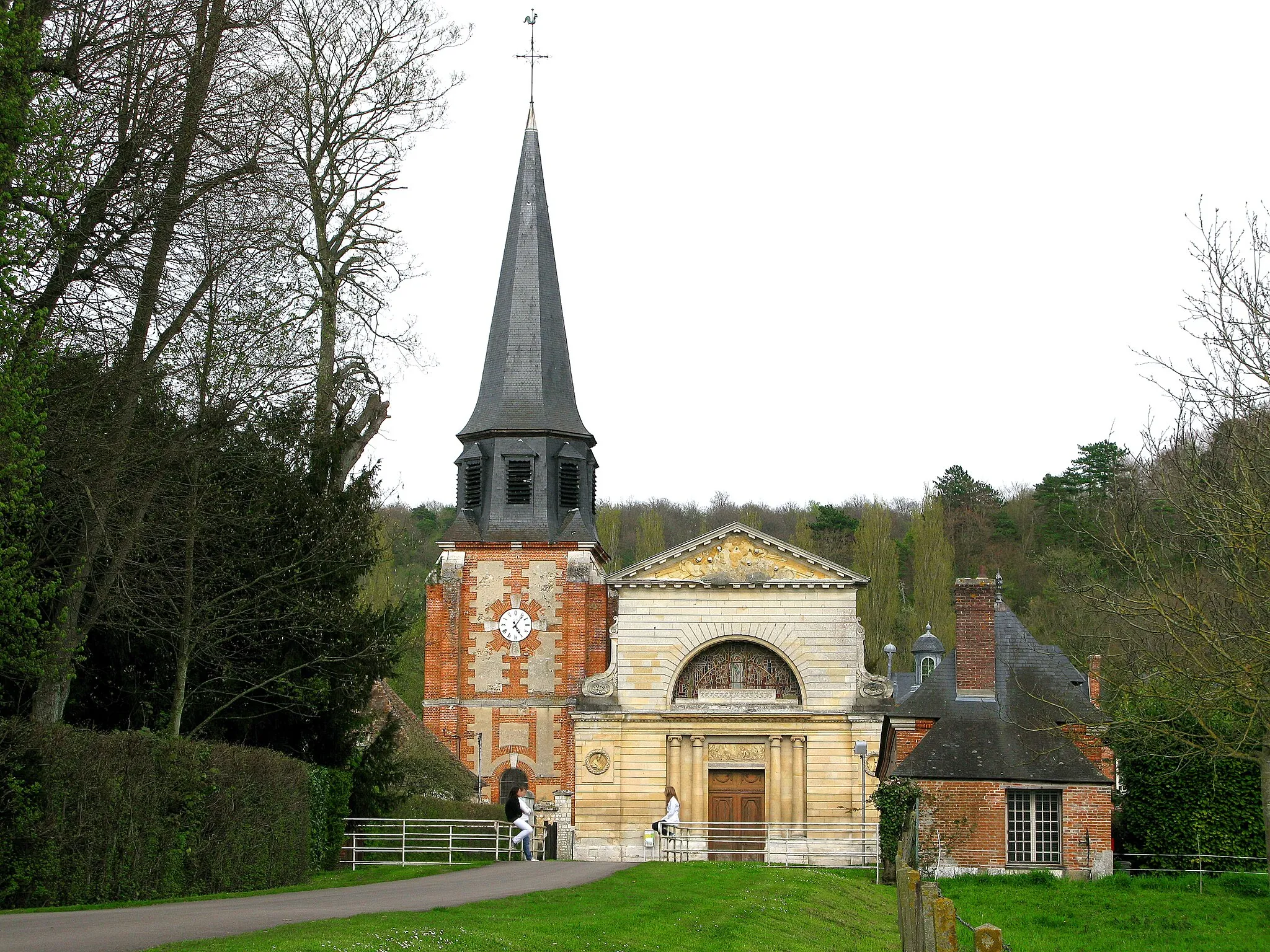 Photo showing: Façade de l'église d'Acquigny (France - Normandie - Eure)