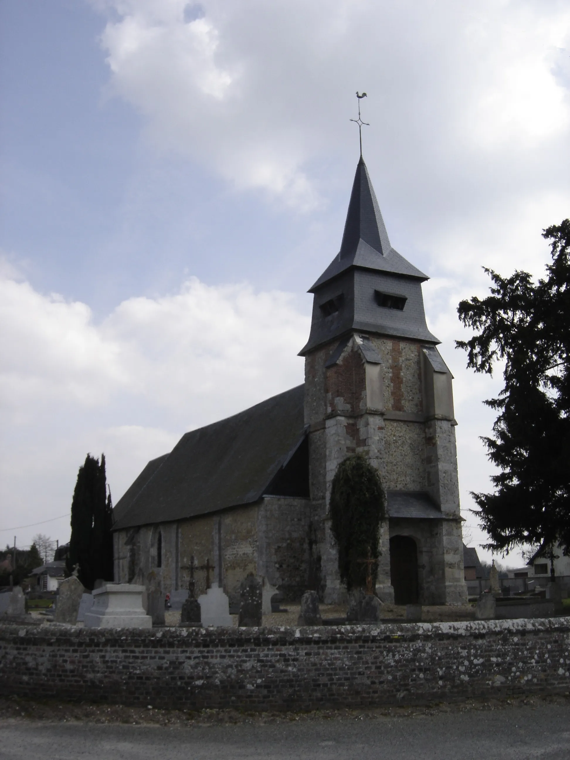 Photo showing: Église Saint-Denis à Vannecrocq - Eure - France (façade)