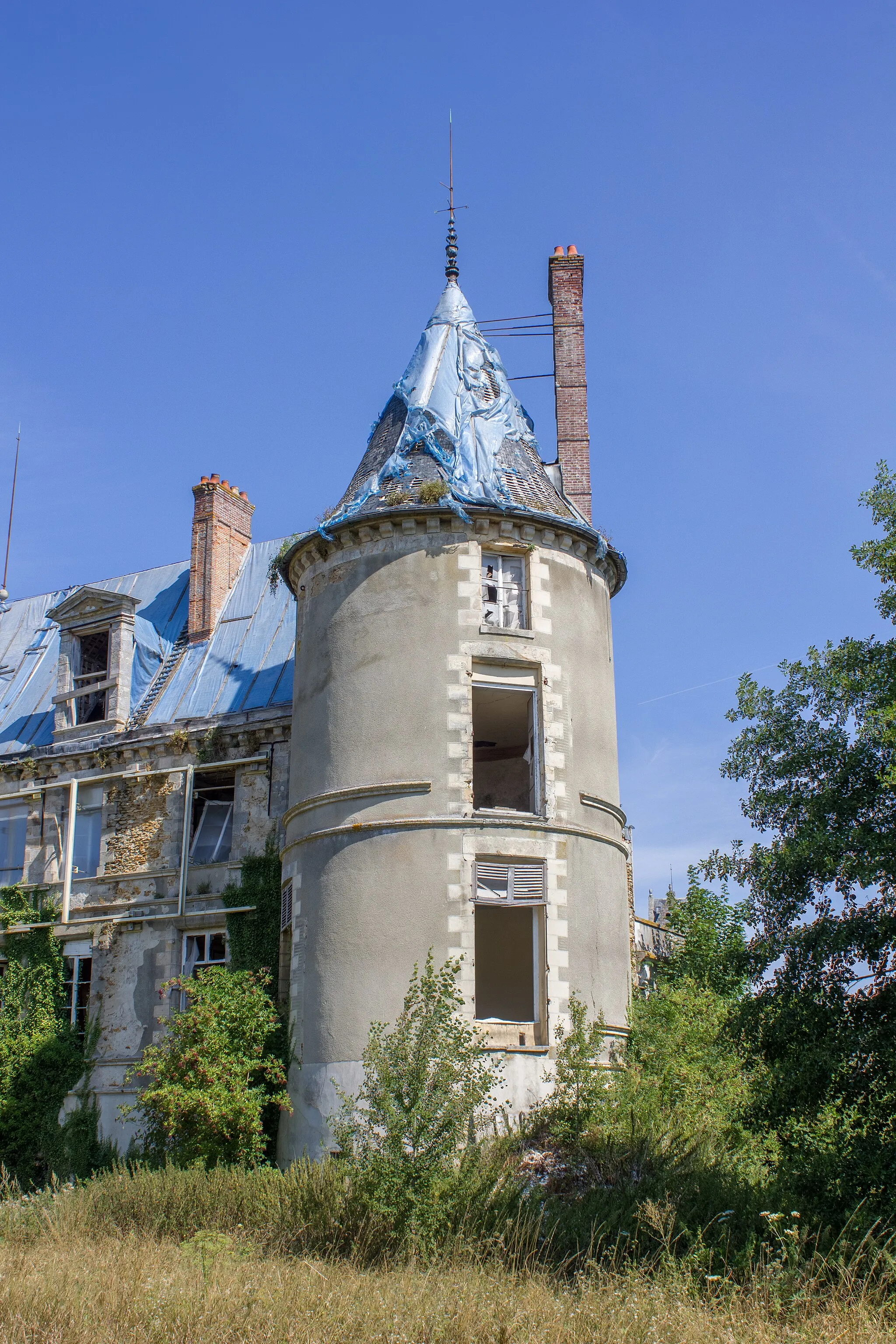 Photo showing: Vue d'une tourelle du château